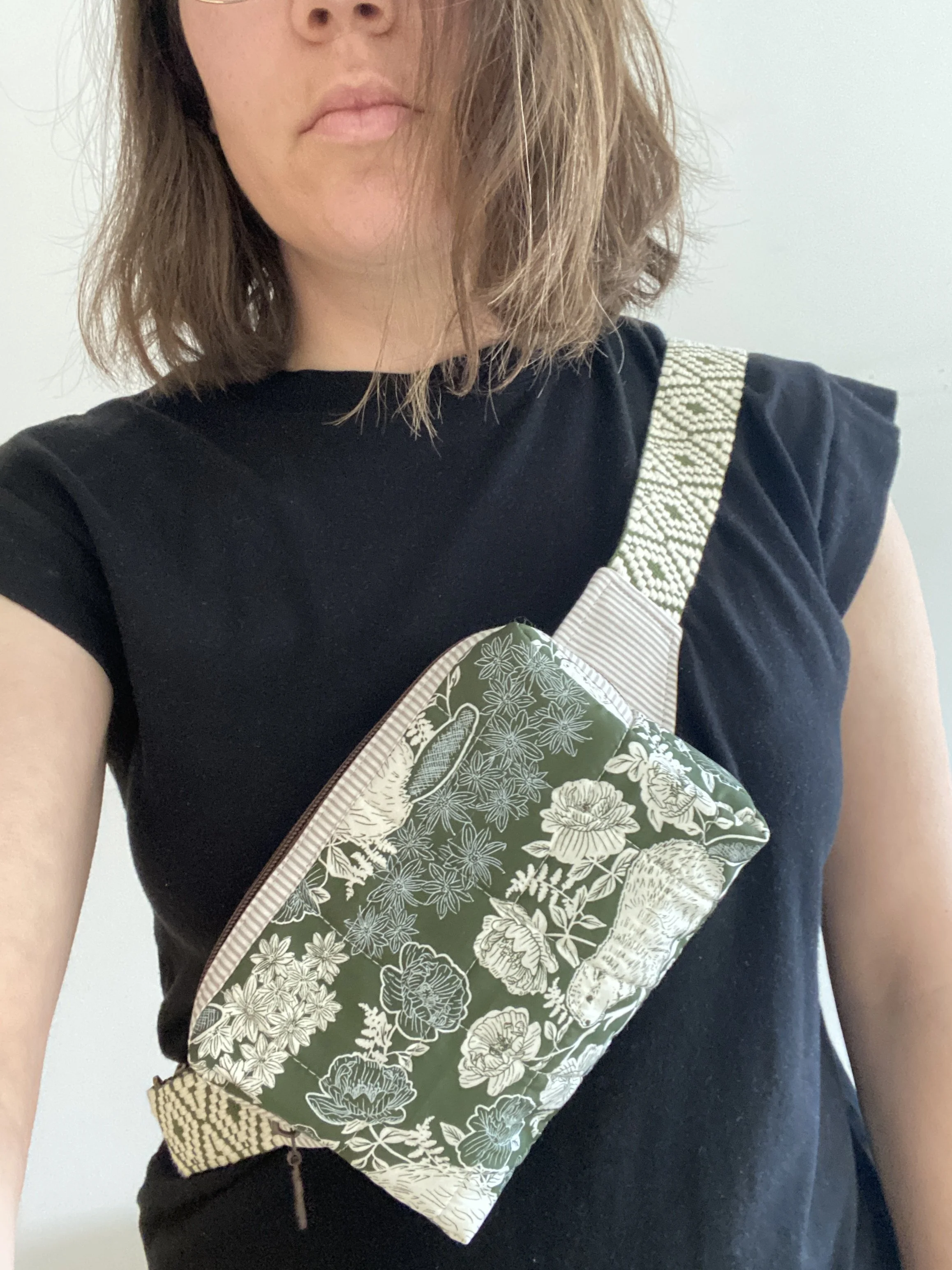 Boxy Quilted Fanny Pack - Beaver