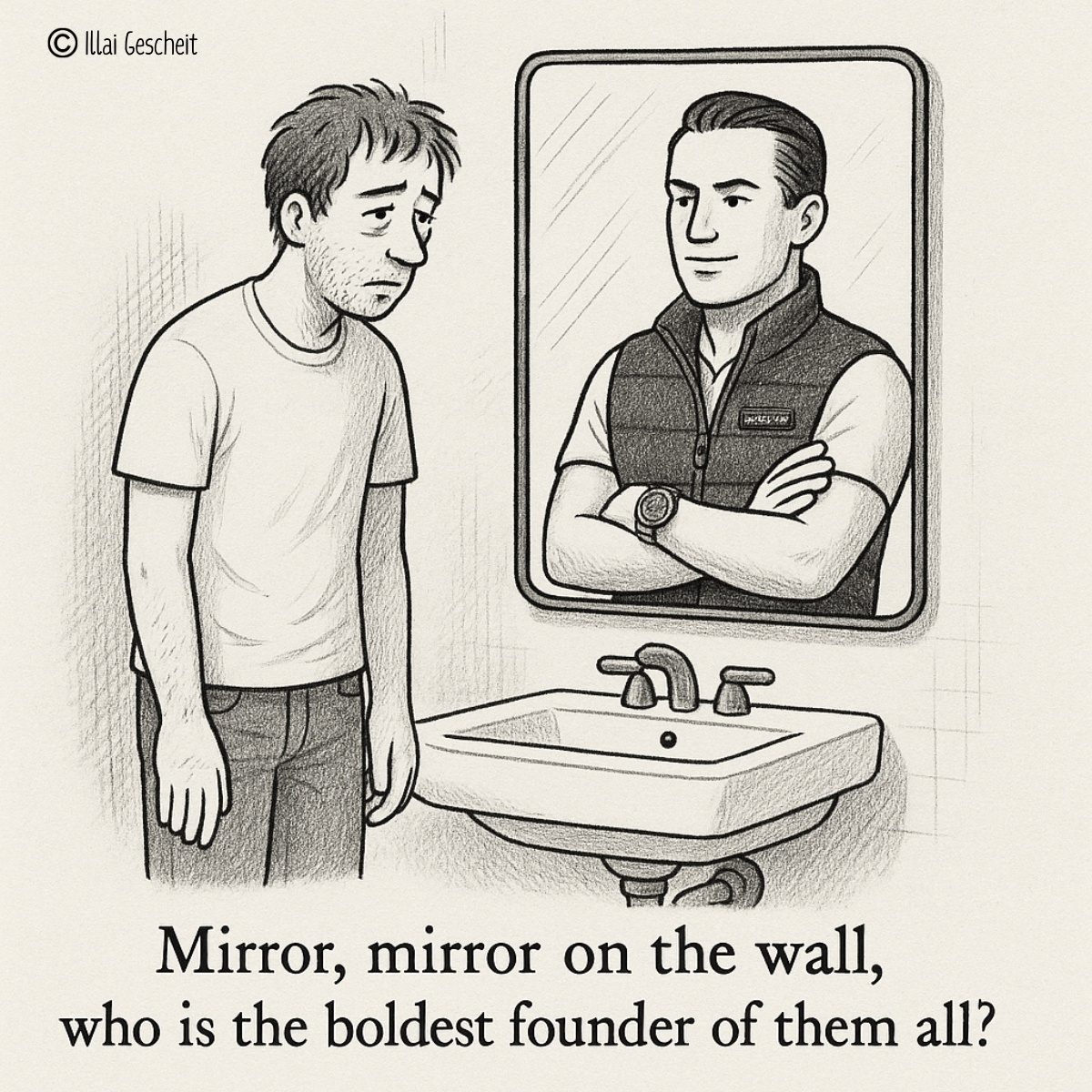 Mirror, mirror on the wall who is the boldest founder of them all...