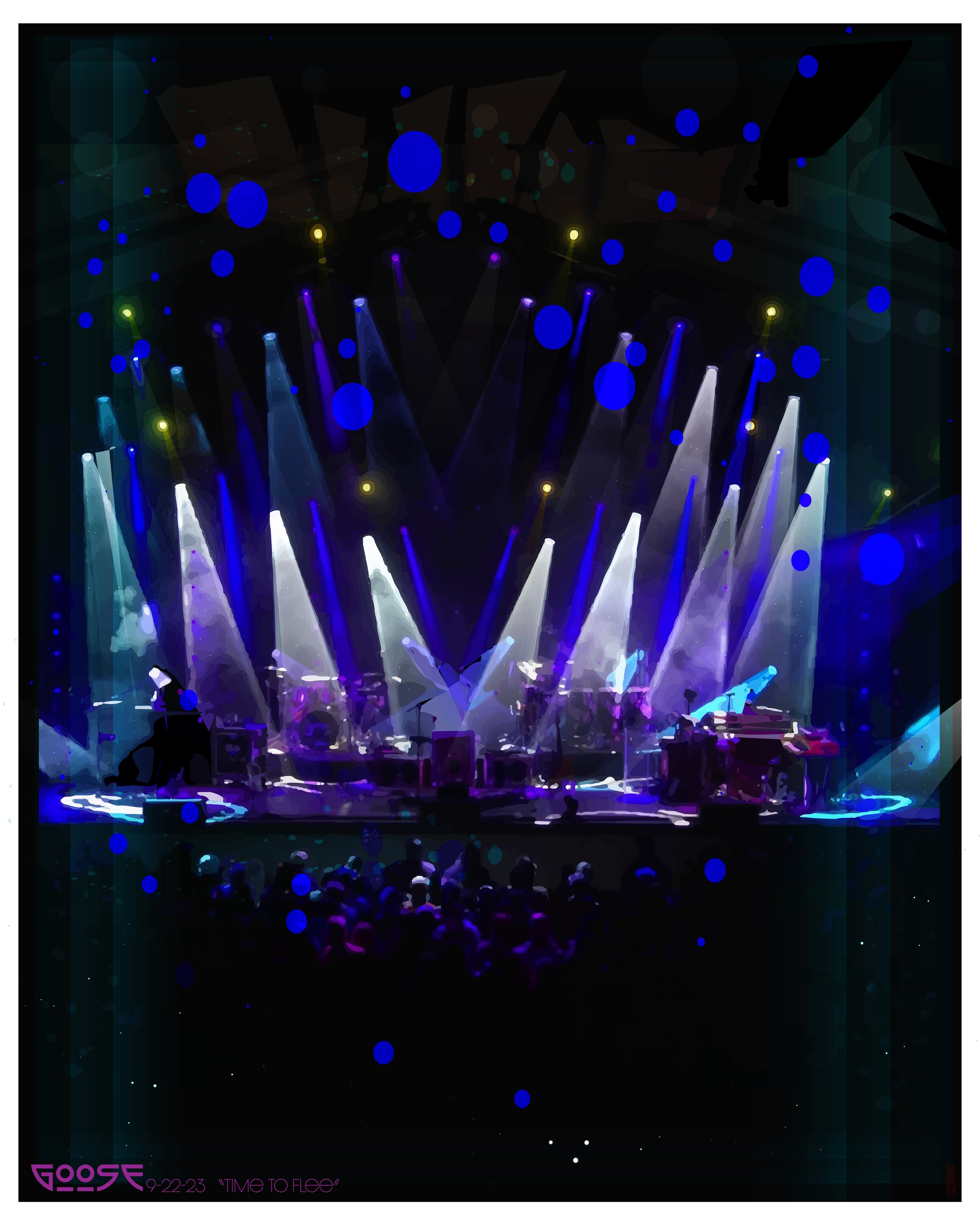 Goose 9-22-23  "Time to Flee" Light Show Print