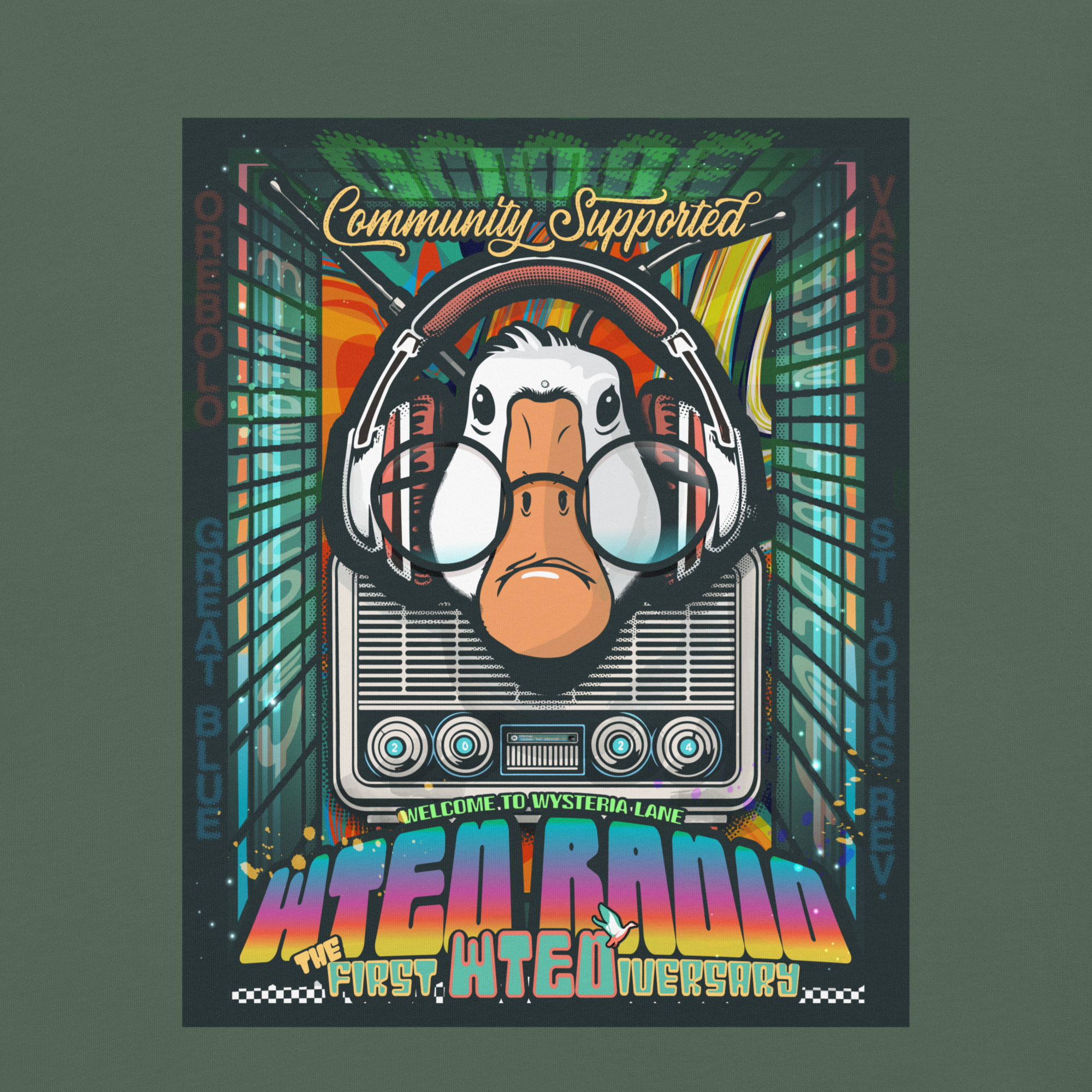 WTED's 1st anniversary Print on a shirt!