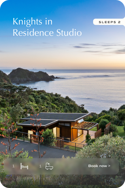Knights in Residence Studio | ULA Stays boutique accommodation for two overlooking Poor Knights Islands