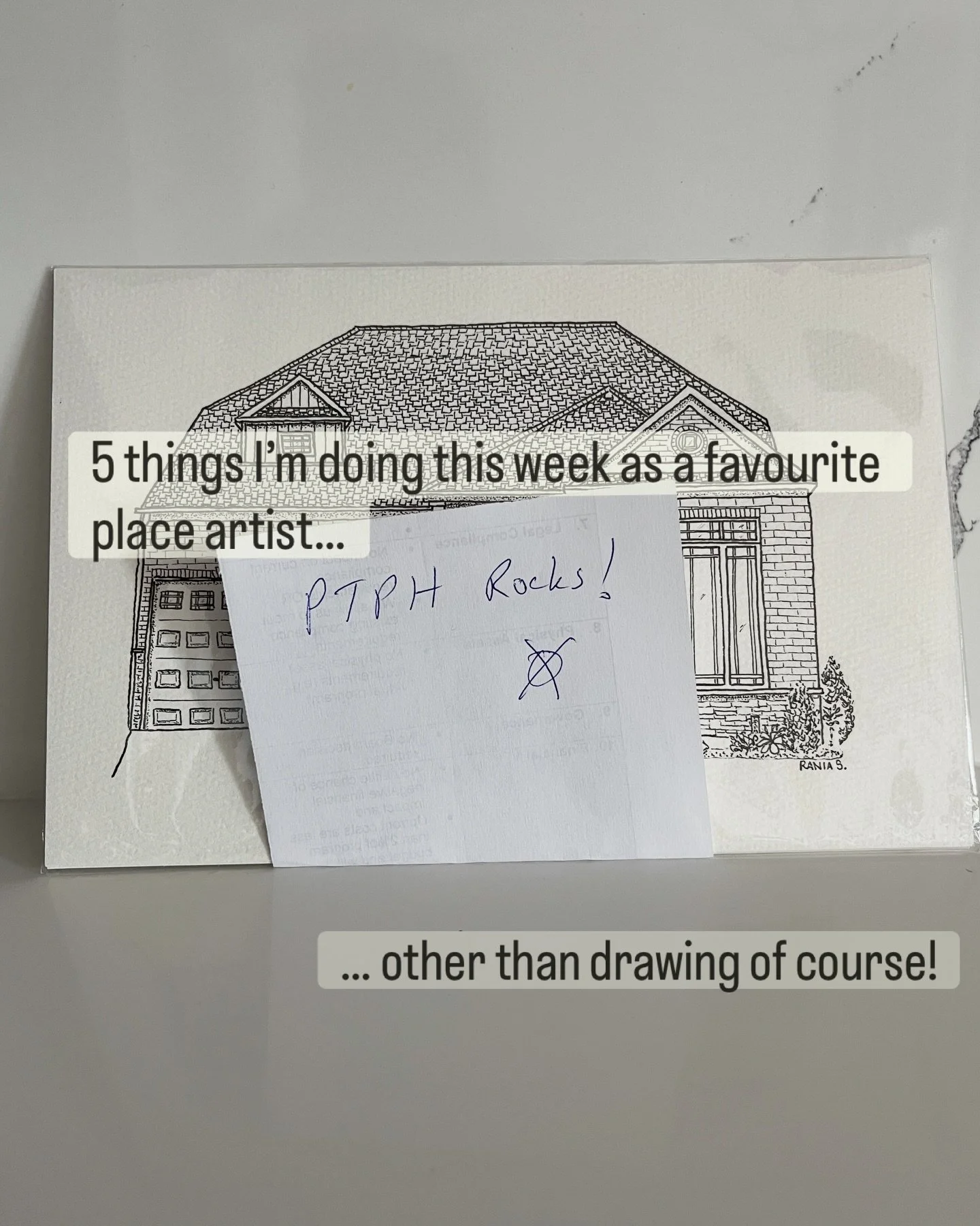 5 things I&rsquo;m doing this week as a favourite place portrait artist&hellip;

Because behind every finished piece is a whole lot of behind-the-scenes chaos, love, and handmade envelopes 😂

From drawing your favourite corners of the world to packa