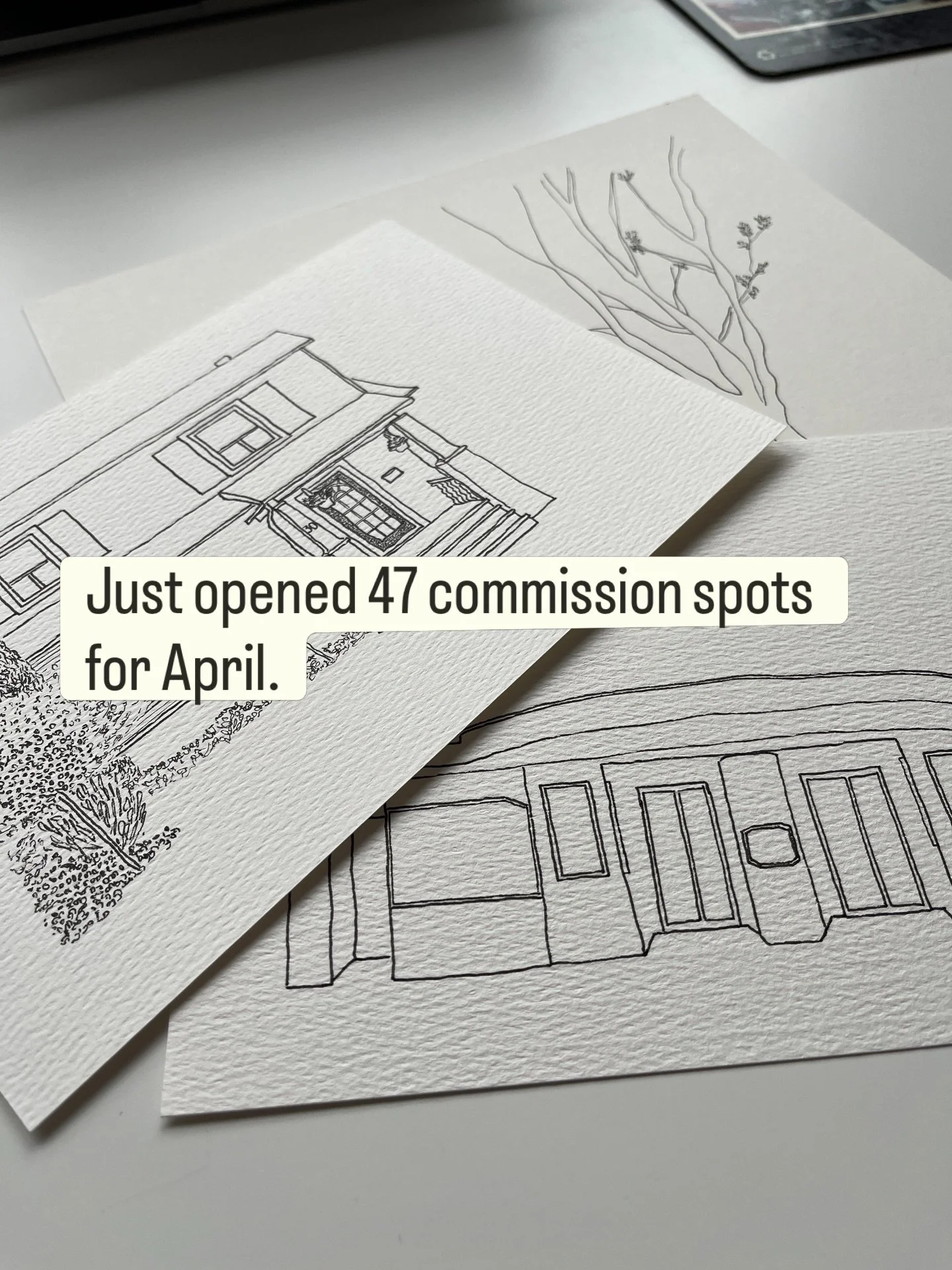 Only joking. It&rsquo;s 8 spots. 

Happy April Fools 😉

Commissions are officially open for April. If you&rsquo;ve been thinking about turning that favourite place into art, head over to the link in my bio to order or slide into my DMs with any ques