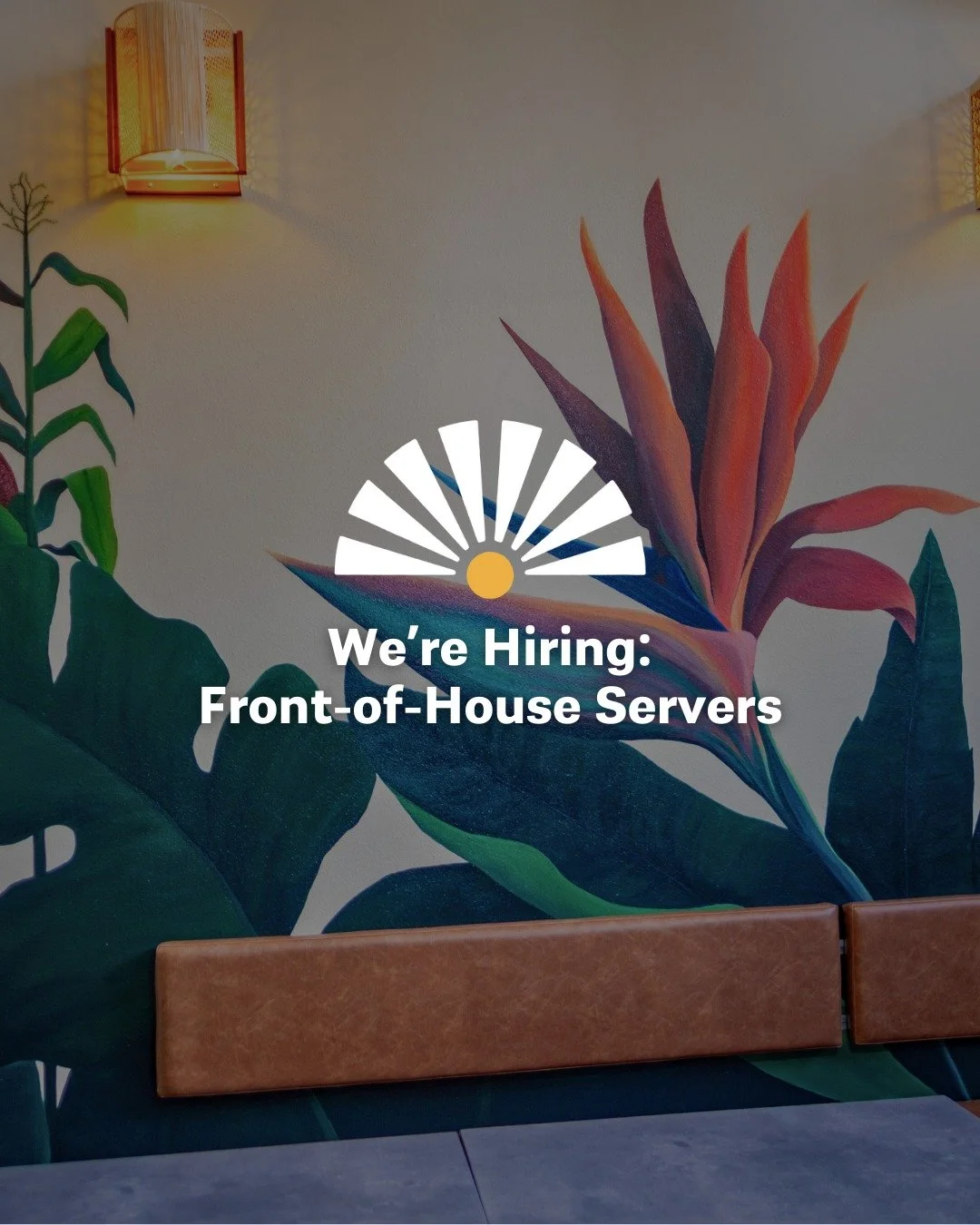 We&rsquo;re hiring! 🎉

Our team is looking for a few friendly, motivated people to join us as servers. No experience needed &mdash; we&rsquo;re happy to train the right people who are excited to learn and be part of the BibiSol family.

If you love 