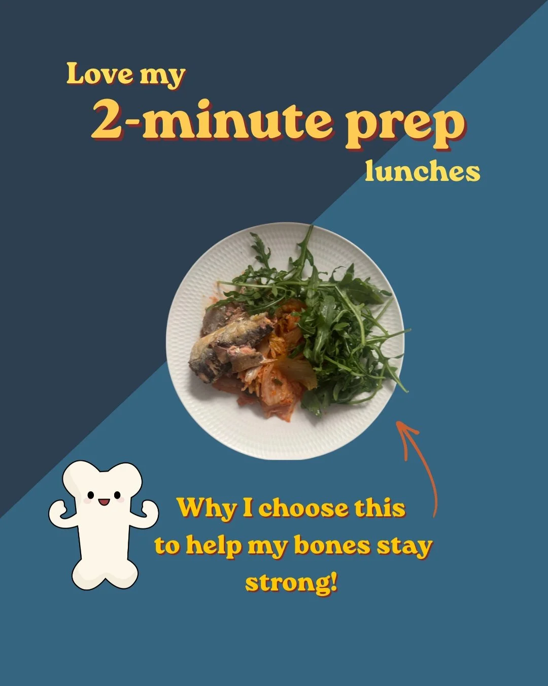 Lunch today. Two minutes, maybe less.

Tin of sardines, kimchi straight from the jar, rocket from the bag. Done. 🙌
Because I have things to get to, plans in the afternoon... always more plans and ideas than time 😅

I know 𝘀𝗮𝗿𝗱𝗶𝗻𝗲𝘀 aren't ev