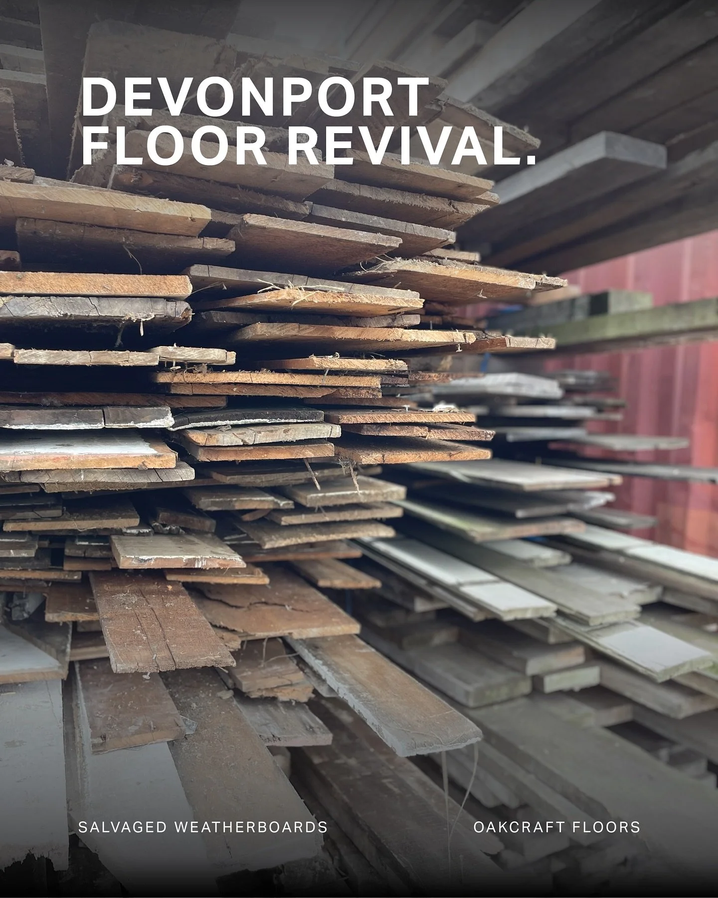 From weatherboard to floorboard, giving old timber new life.

This Devonport project started with salvaged kauri weatherboards, milled down into fresh floorboards. Our team replaced the damaged sections, then carefully sanded the floors back to raw.
