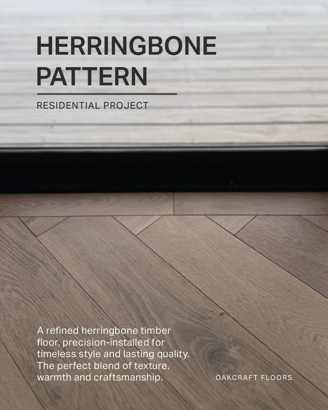 Matakana River Project.

Herringbone flooring, precision starts in the install.
Every board is set with intent.
Perfect alignment, tight joins, and a subfloor that&rsquo;s been properly prepared to make it all work.
This pattern doesn&rsquo;t forgive