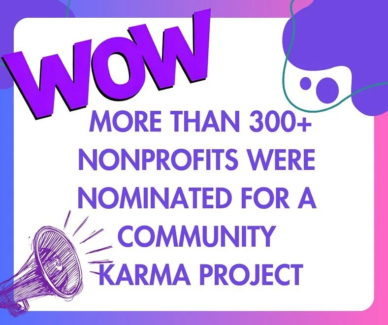 This is what community looks like!  Feeling grateful to everyone who nominated a nonprofit and blessed that there are so many inspiring nonprofits doing life changing work. #karma #karmayoga #yoga #grateful #nonprofitsofinstagram