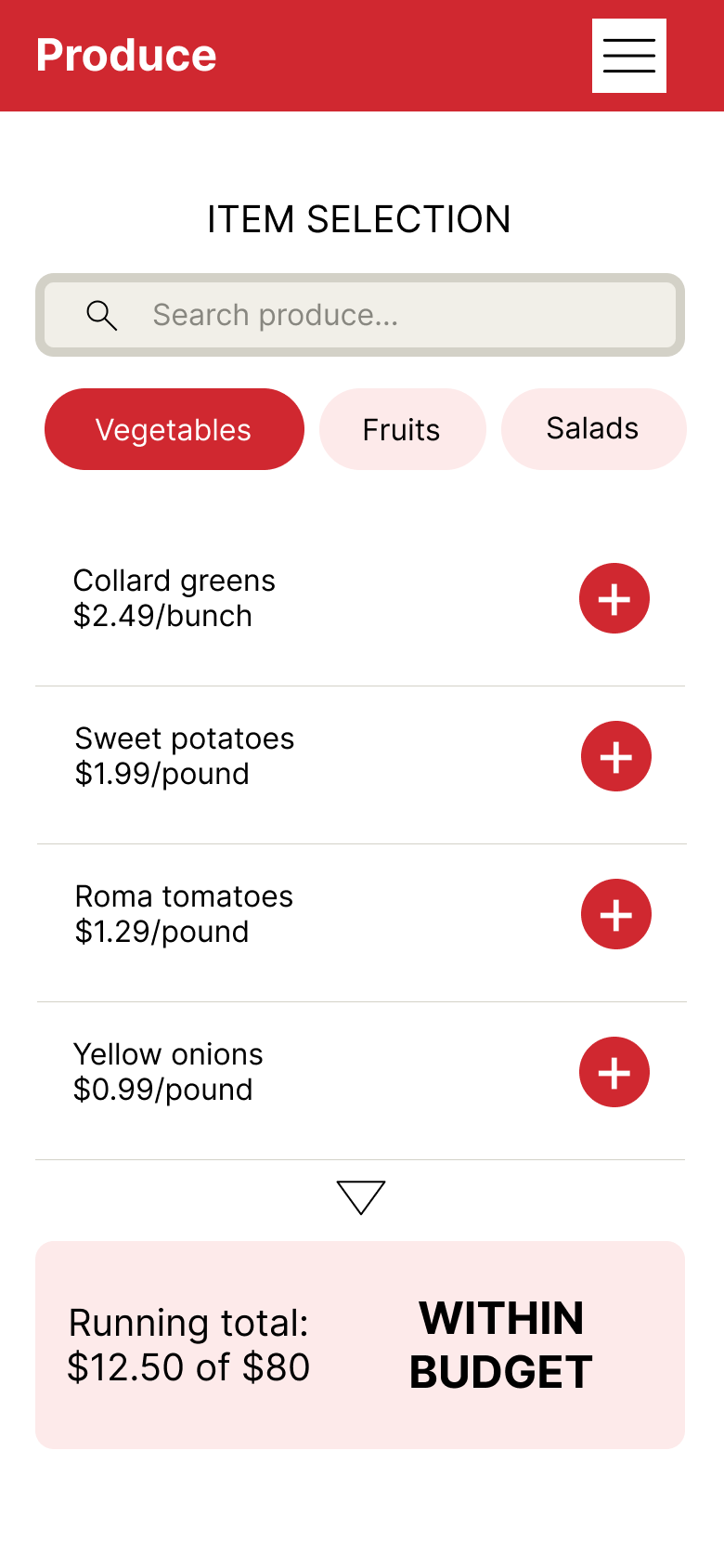 smartphone screen item selection