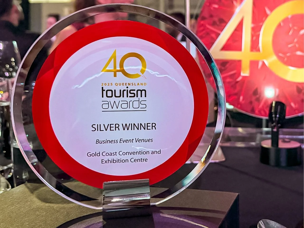 GCCEC Qld Tourism Award silver trophy