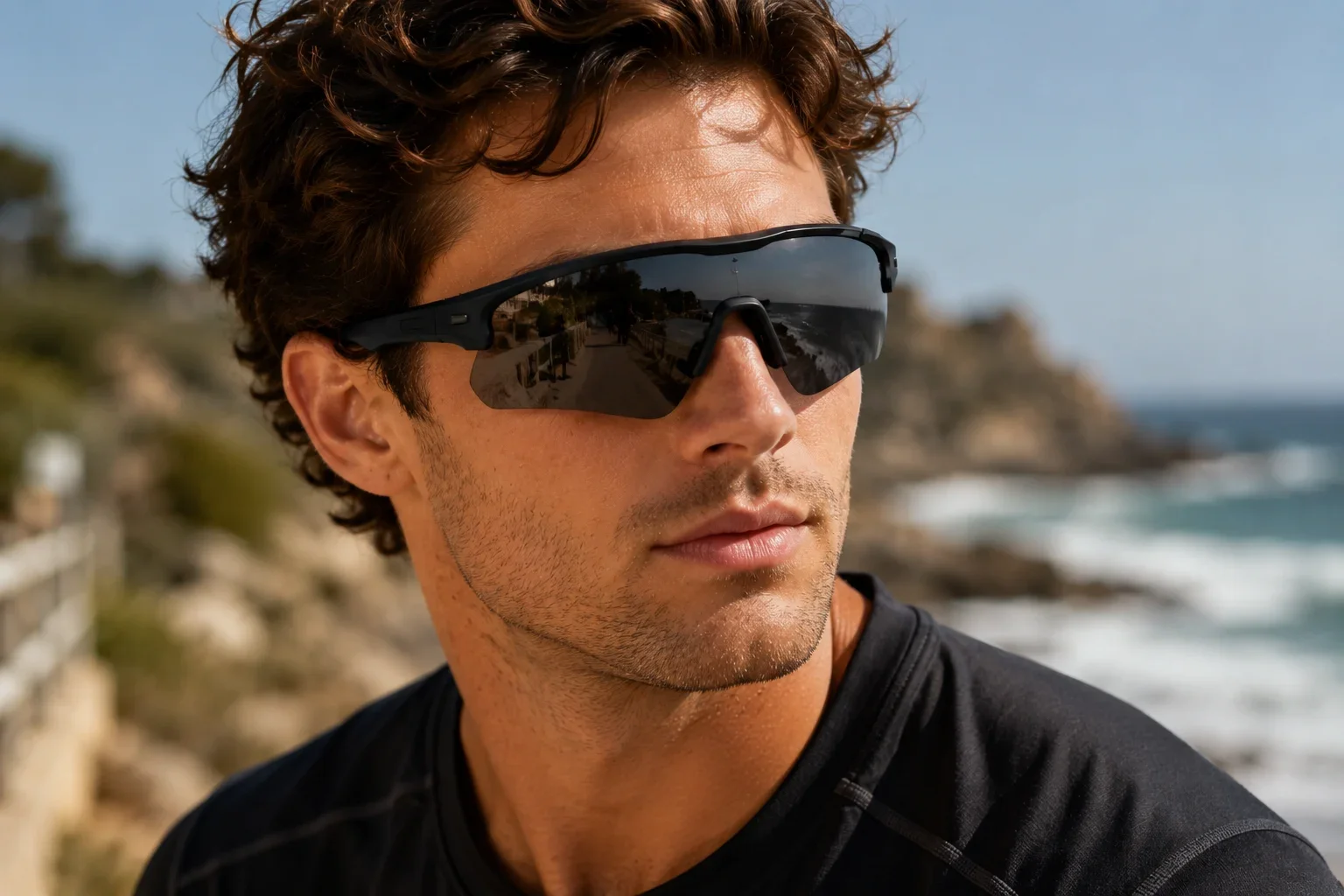 Sporty Wraparound Sunglasses