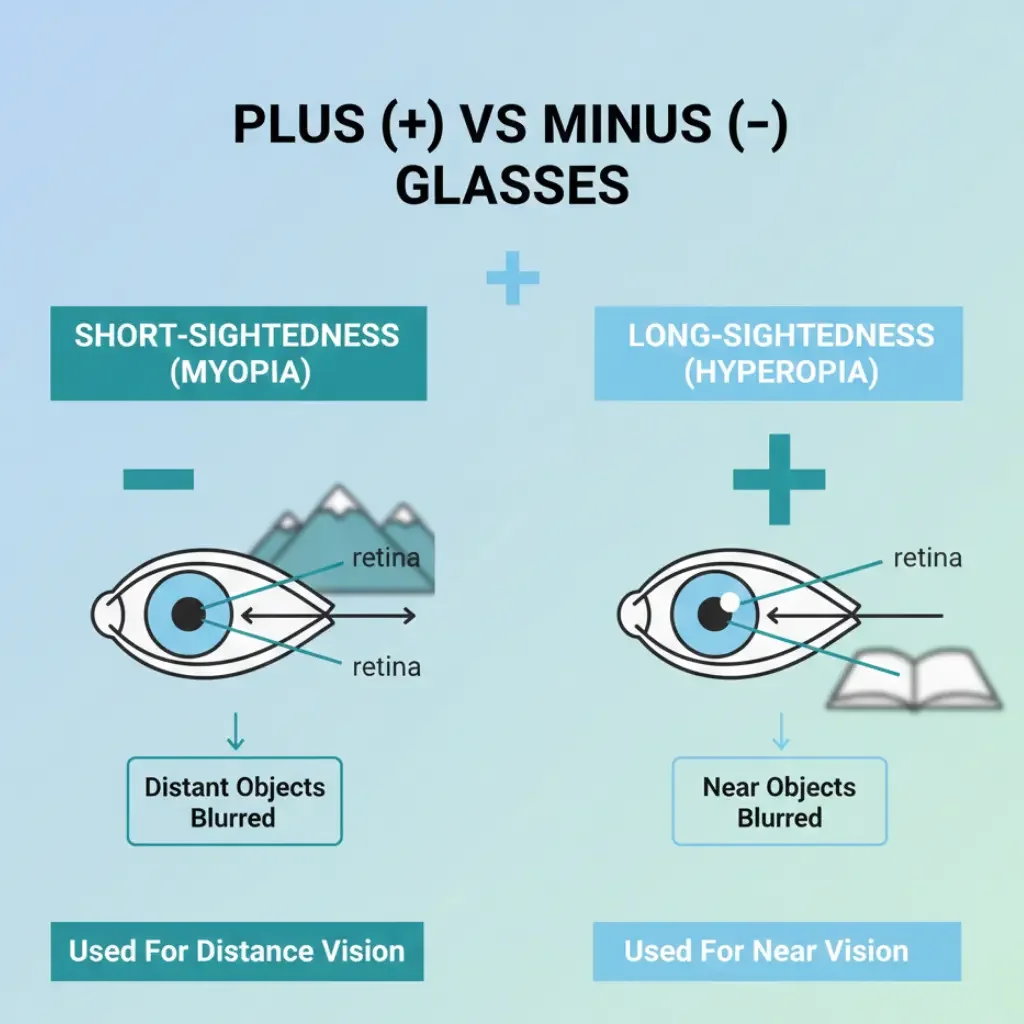 Plus vs Minus Prescription