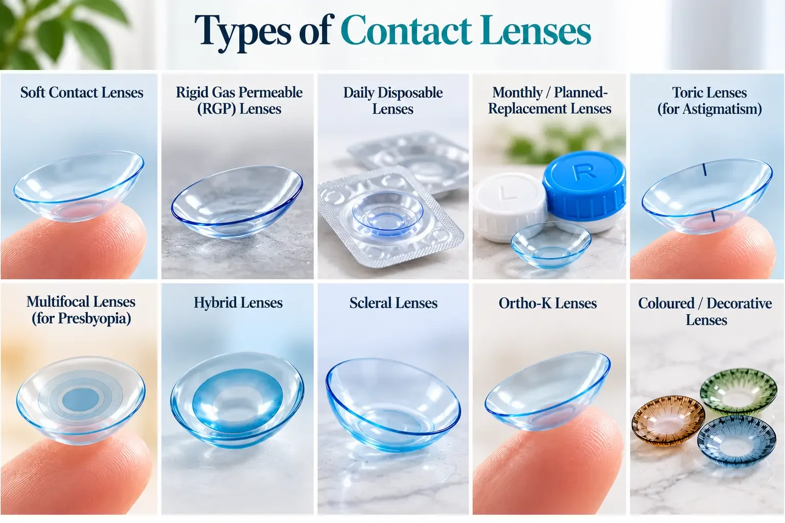 Types of contact lenses