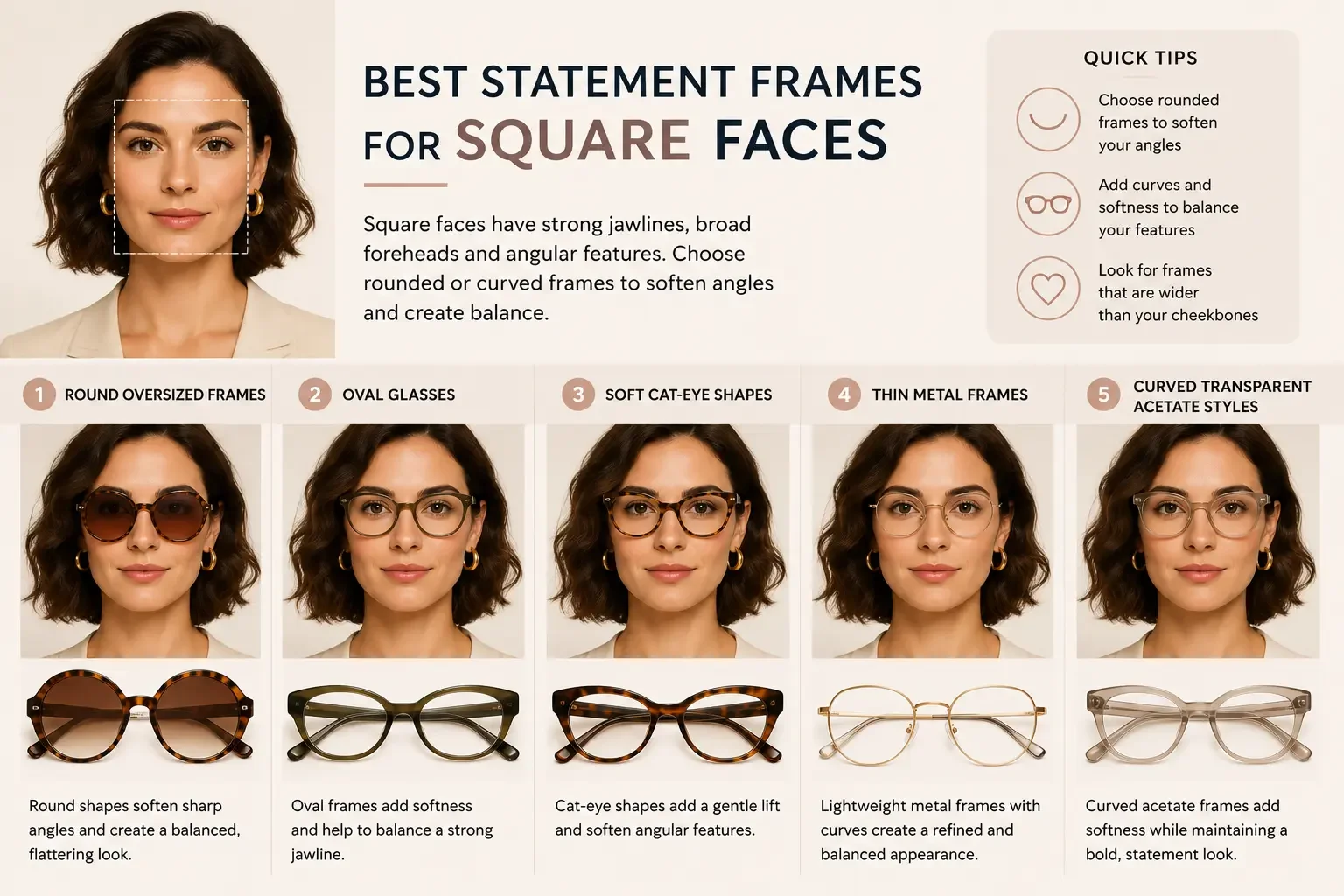 Best Statement Glasses for Square Faces