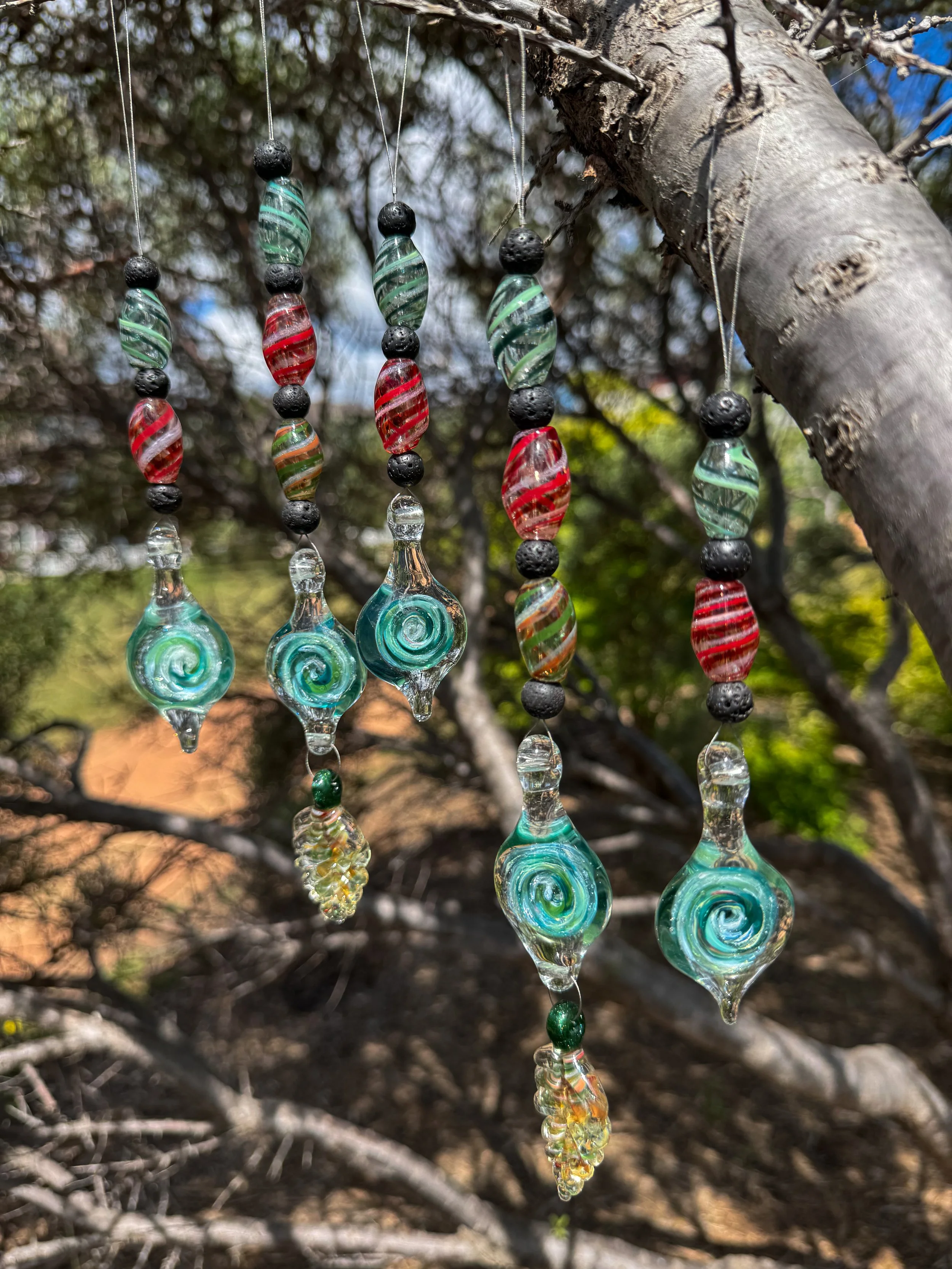 Sun Catcher - Colorful Swirl & Beads
