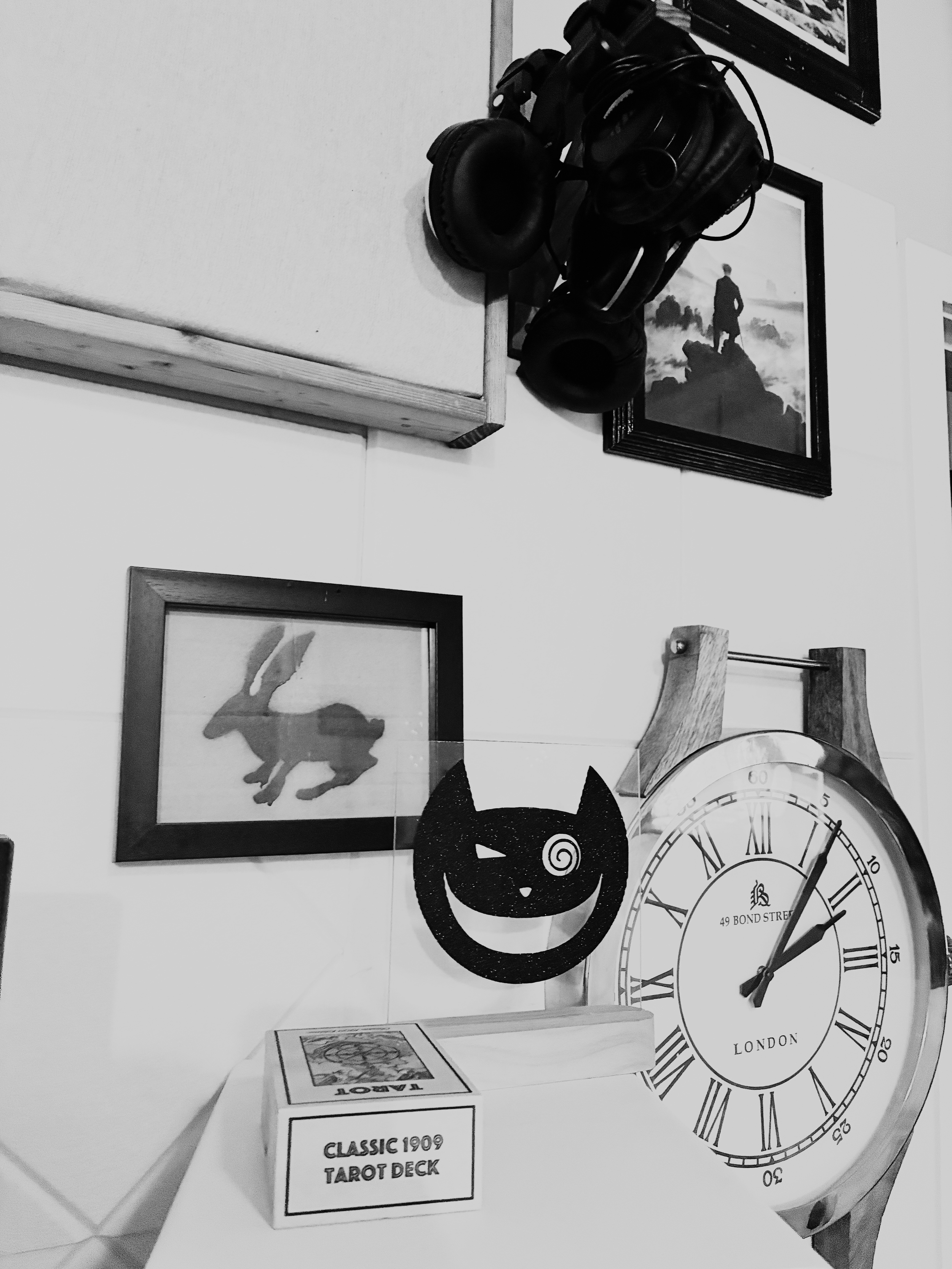 Studio production workspace with instruments and recording equipment