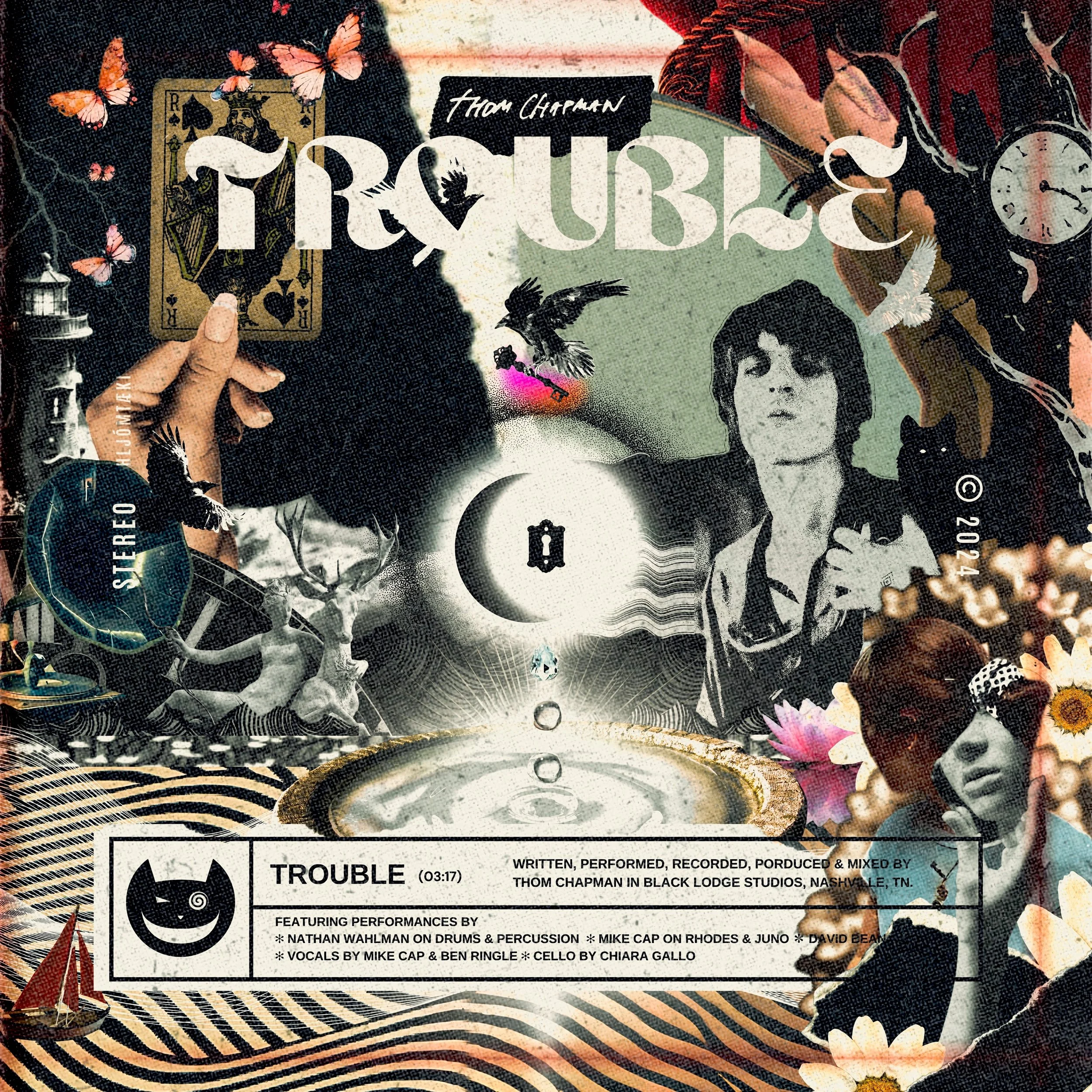 Trouble single artwork by Thom Chapman