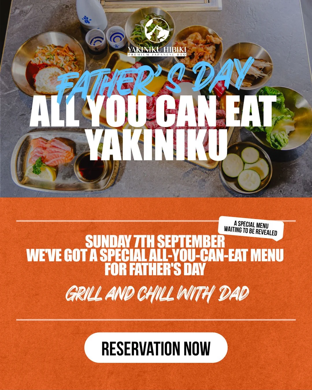 Father's Day booking is now open at Yakiniku Hibiki for Sunday, September 7th! A special menu just for the day will be announced soon. Book your table now!
The more, the better
Yakiniku Hibiki | Premium Japanese BBQ
SUNSHINE PLAZA
🌐www.yakinikuhi