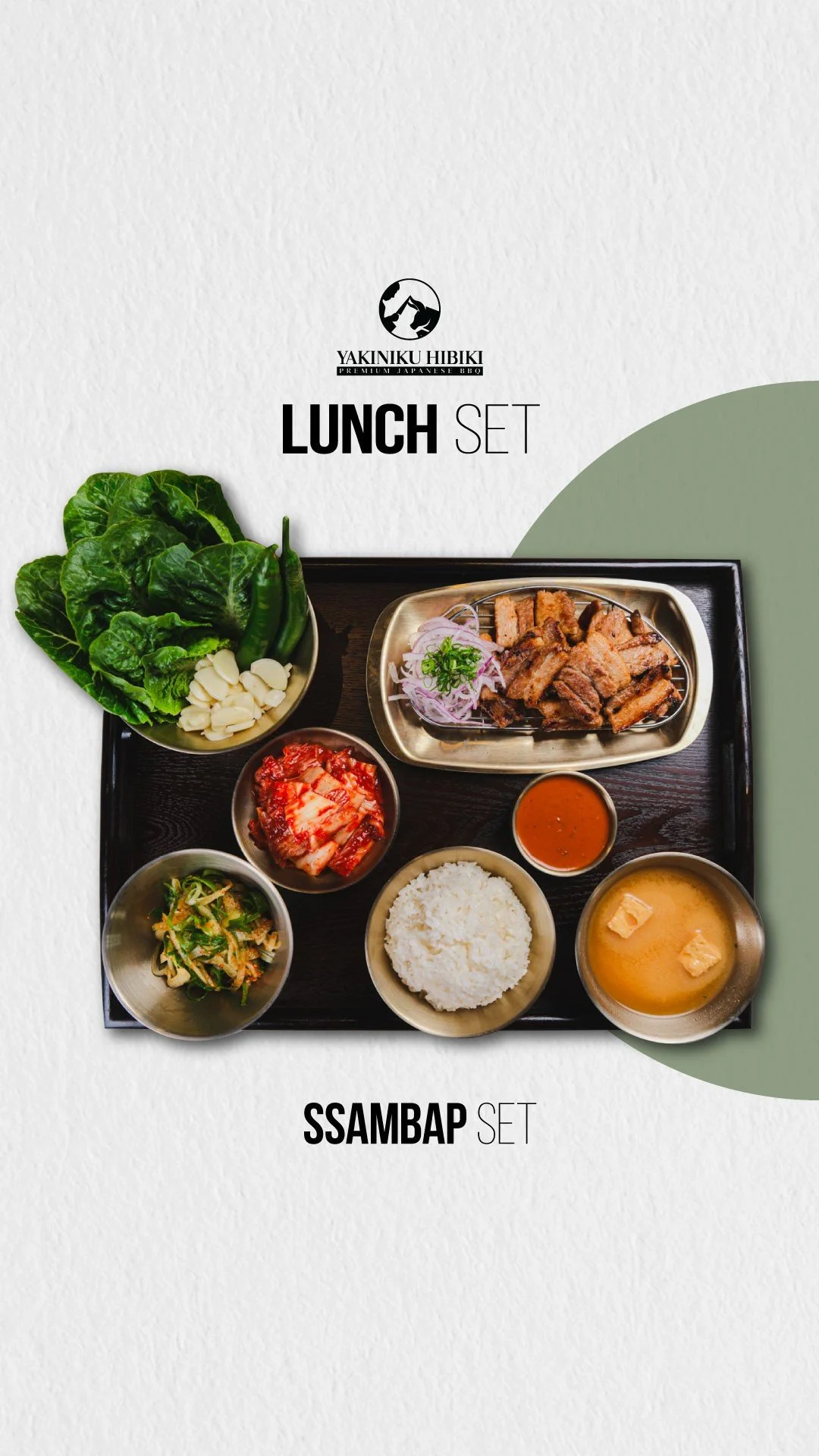 Exclusive at Yakiniku Hibiki – our Ssambap Set Lunch!
