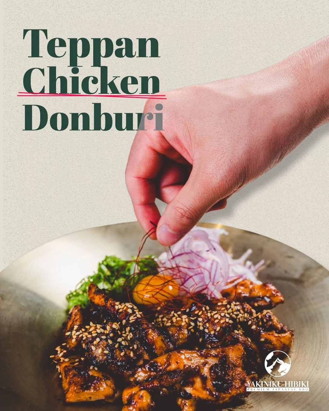 Teppan Chicken Donburi
A perfect lunch dish featuring teppan-grilled chicken, fresh vegetables, and Yakiniku Hibiki&rsquo;s signature sauce.
So delicious that you&rsquo;ll wish the rice never runs out.

Check it out now for your next lunch. 🍚🔥

The