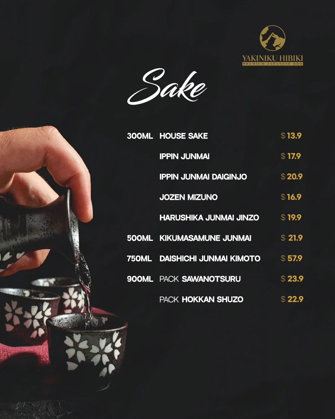 🍶 Perfect Pairing Alert! Our yakiniku pairs wonderfully with premium sakes. Jozen Mizuno is light and crisp, refreshing your palate with every bite.

💡 For great value, try our big-size sake packs like Sawanotsuru 900ml or Hokkan Shuzo 900ml &ndash