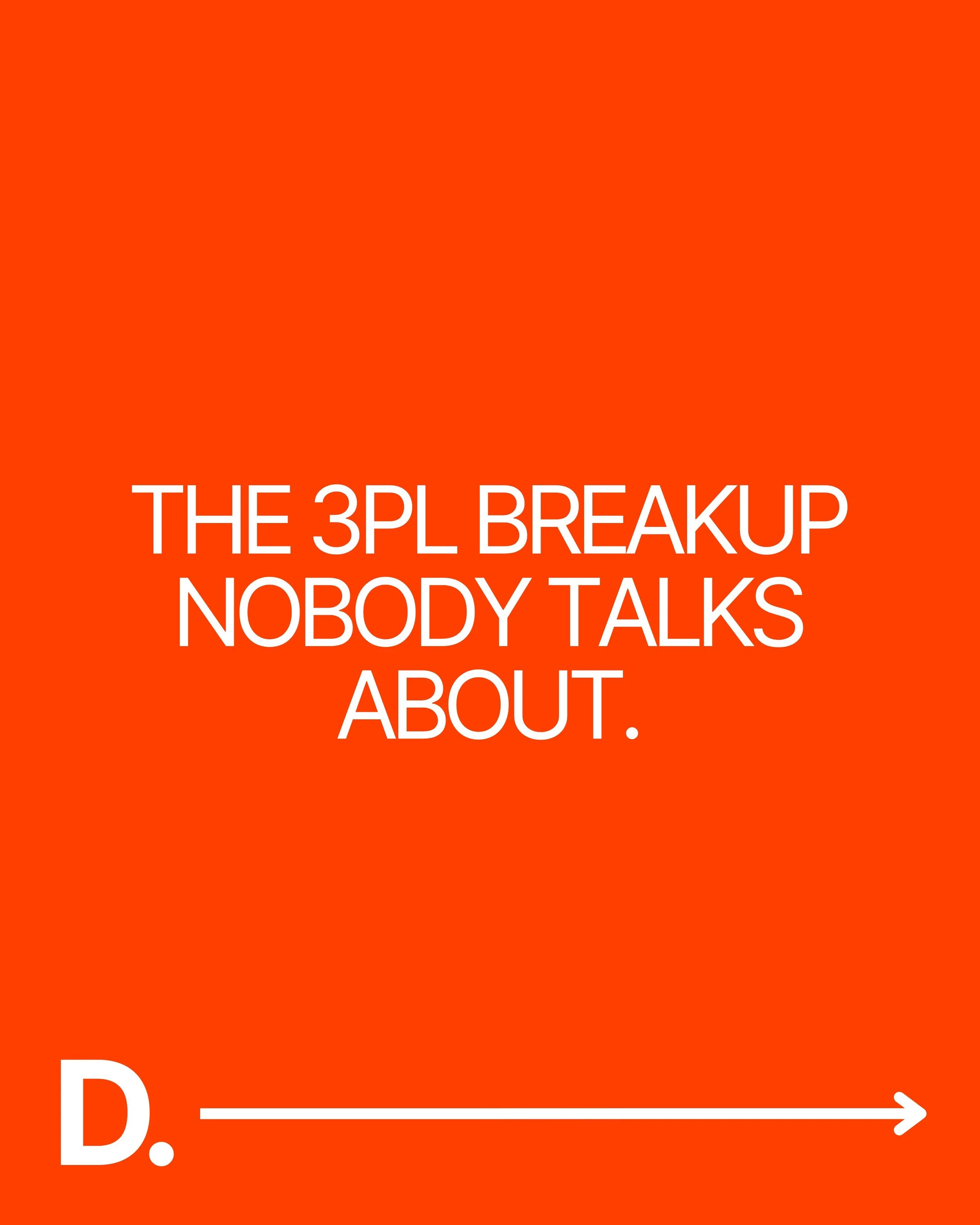 Nobody talks about the 3PL breakup. Let&rsquo;s fix that.

A good fulfillment partner should feel like a relationship you can actually rely on.

But too often it looks like this: slow responses, missed orders, and going quiet right when you need an u