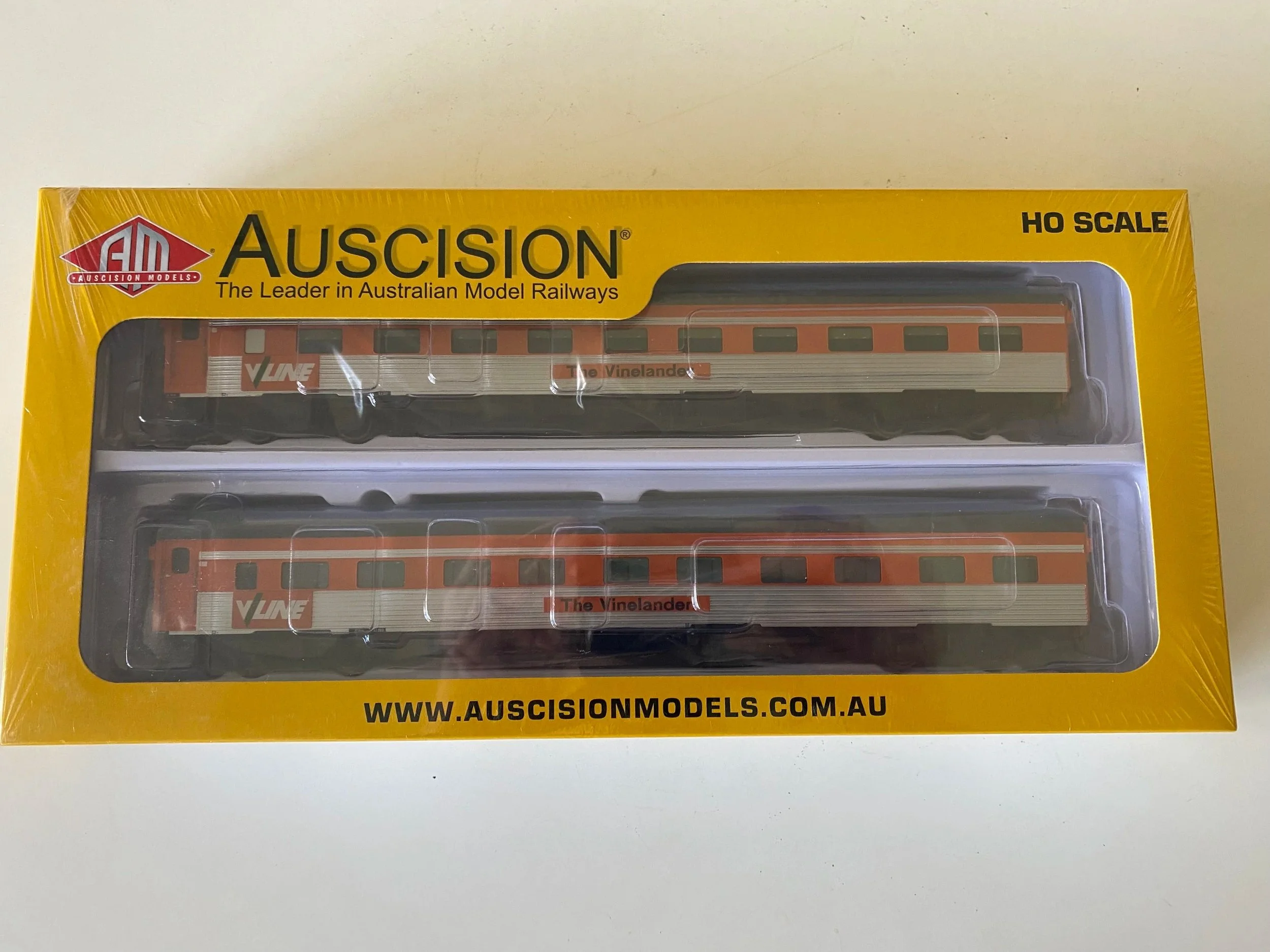 Auscision Vinelander, V/Line, Orange/Silver (1983-1993) - 2 Car Pack