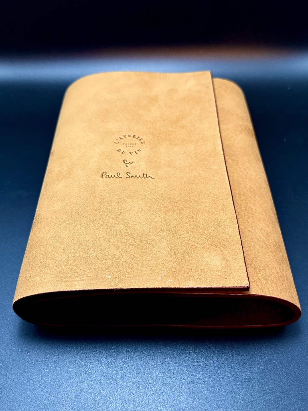 L'Atelier du Vin Paul Smith leather embossed corkscrew carry case