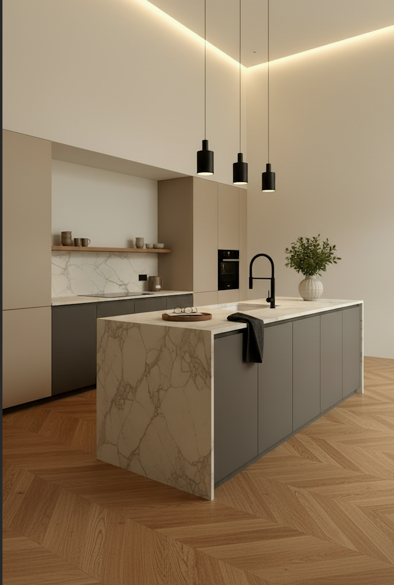 Natuurlijke houten vloer in een modern interieur met warme uitstraling