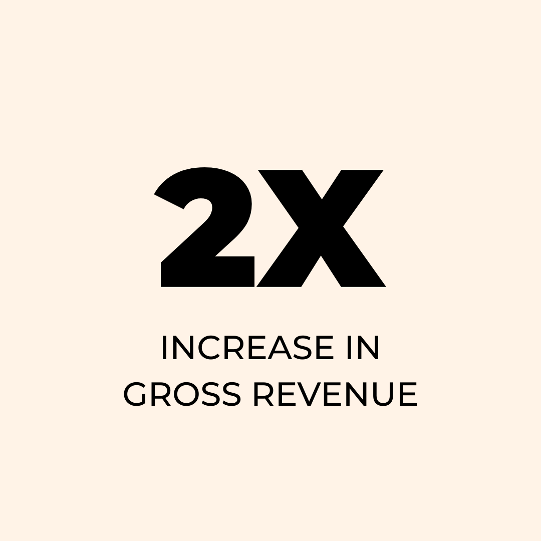 Doubled studio revenue