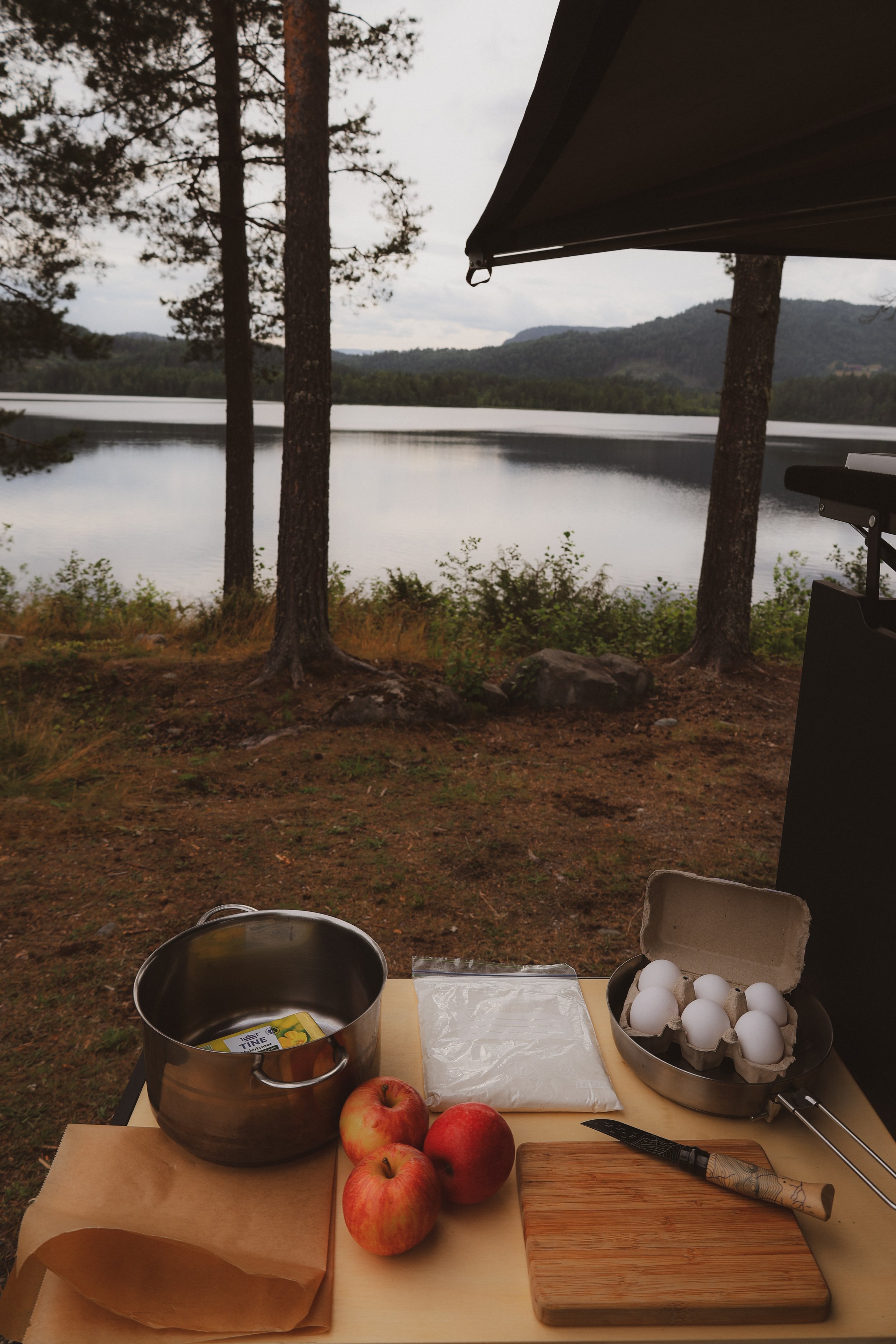Appelcake met citroen in de dutch oven 