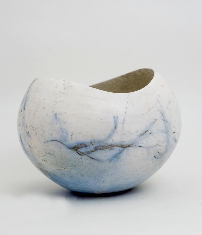 Large saggar fired vessel