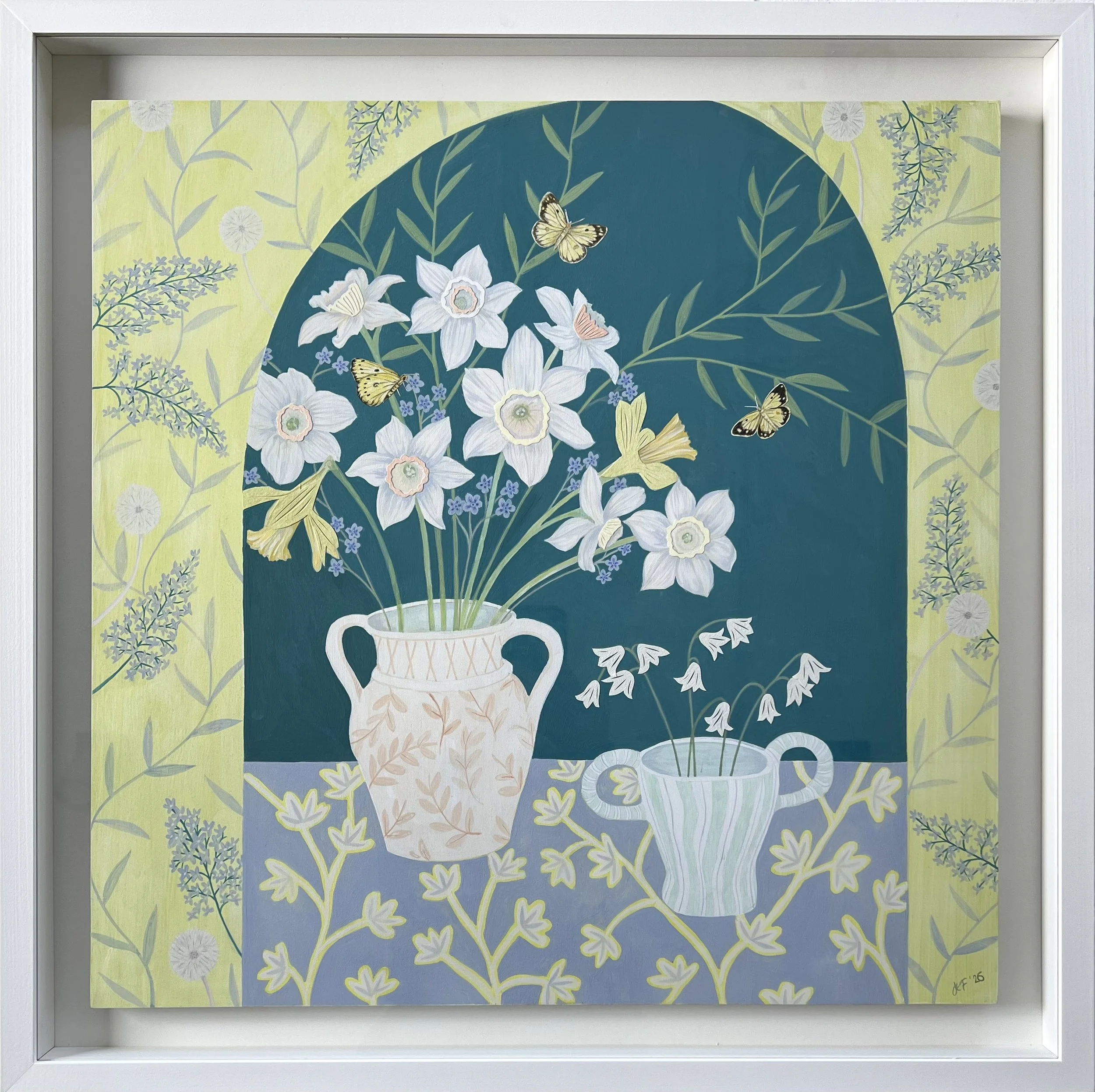 daffodils and clouded yellows framed.jpg