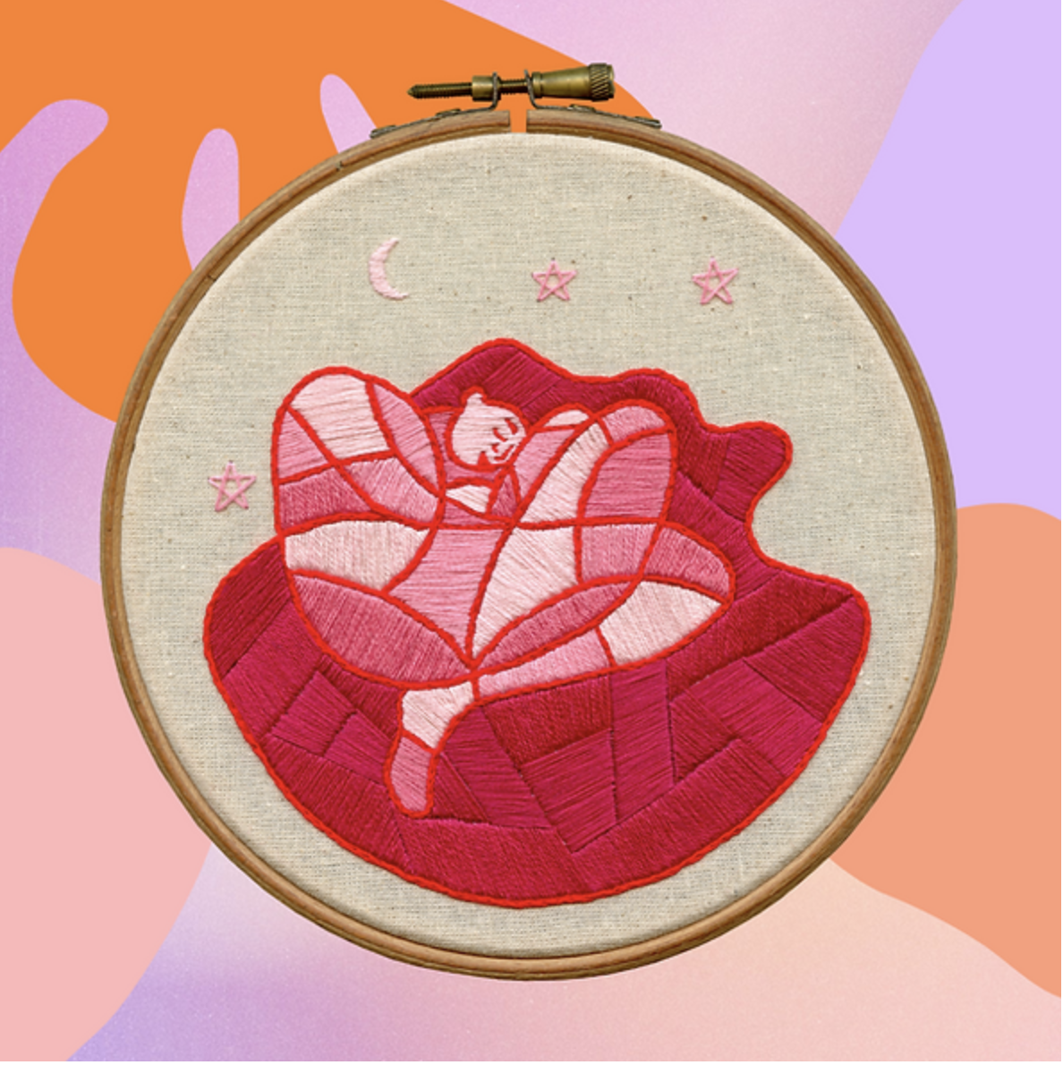 Embroidery Kit - Snoozing Jan