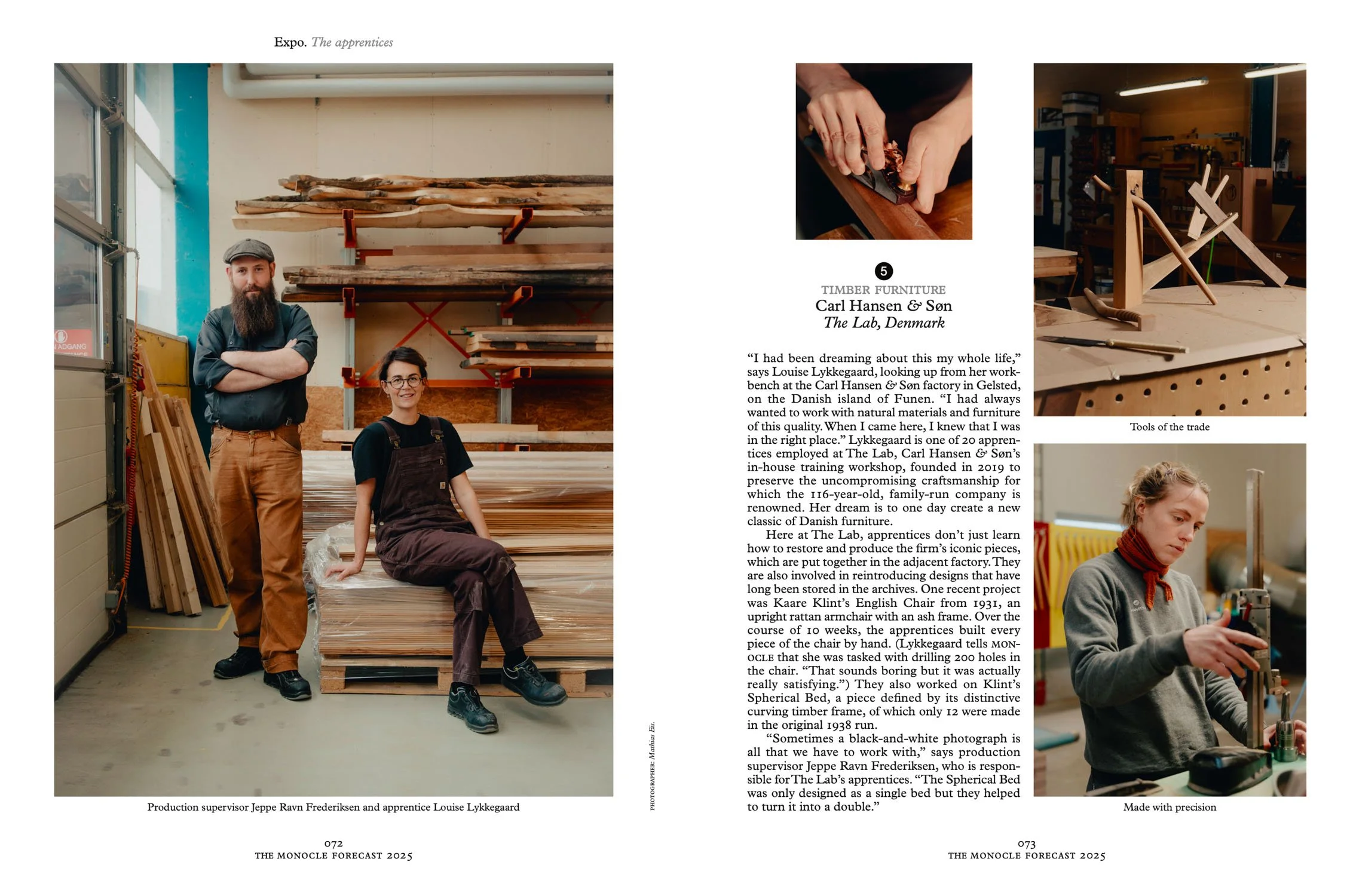 Carl Hansen & Søn apprentices published in Monocle Magazine