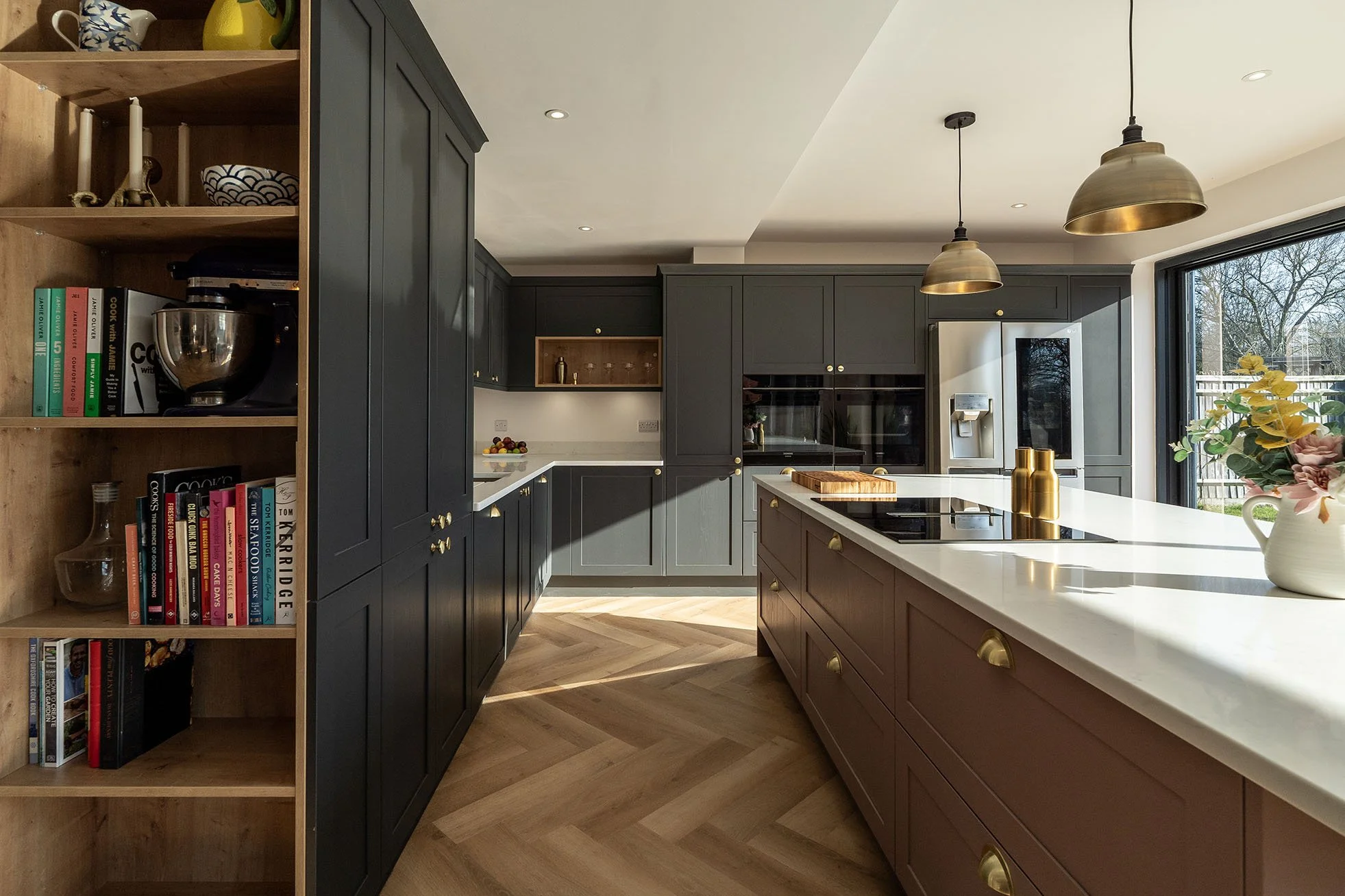 Grey Pink Shaker Kitchen Stadhampton