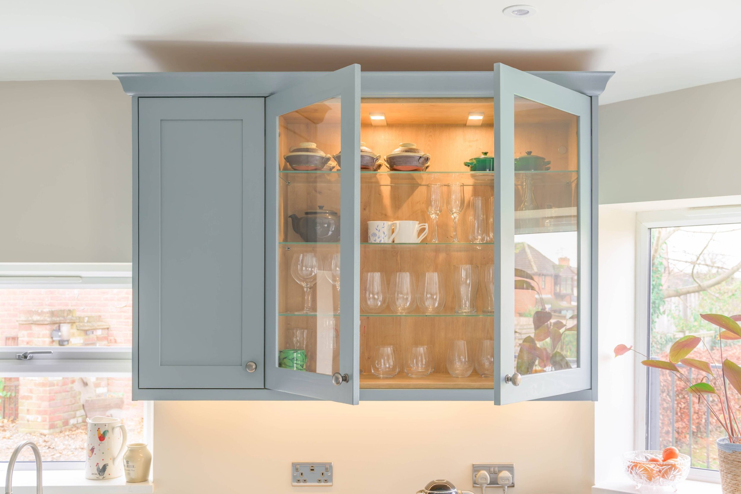 Light Teal Shaker Kitchen in Buckinghamshire 