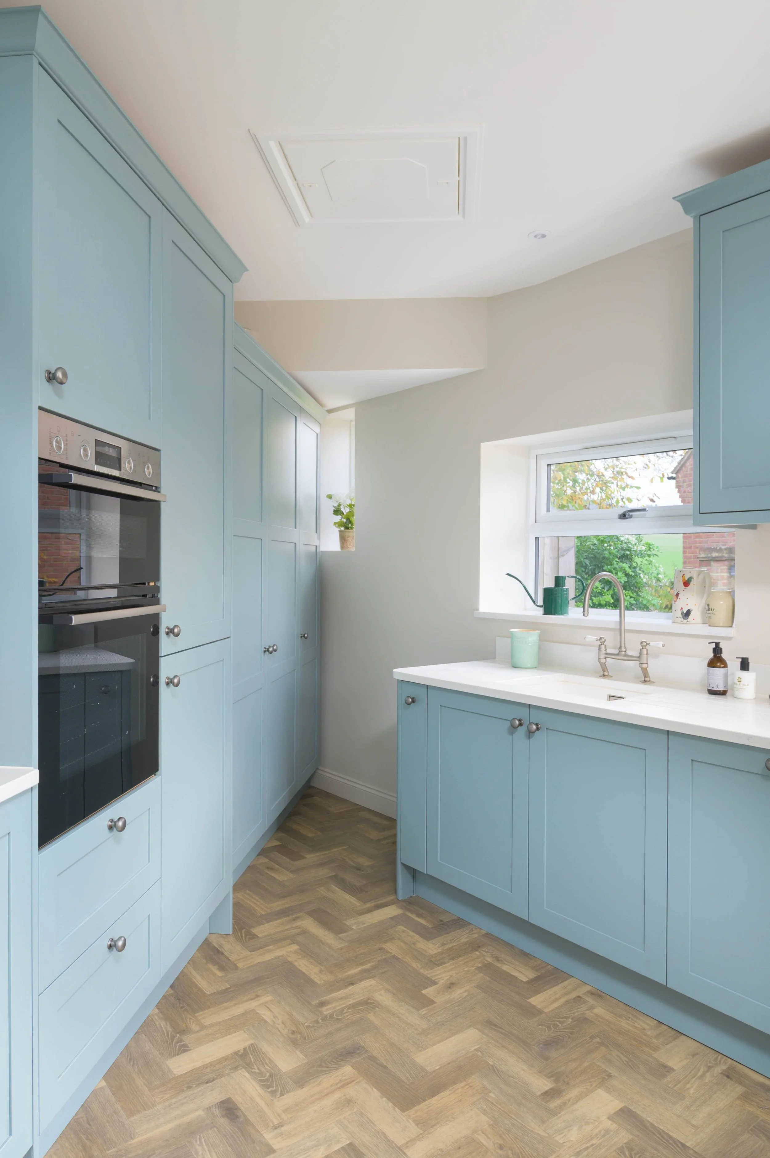 Light Teal Shaker Kitchen in Buckinghamshire 