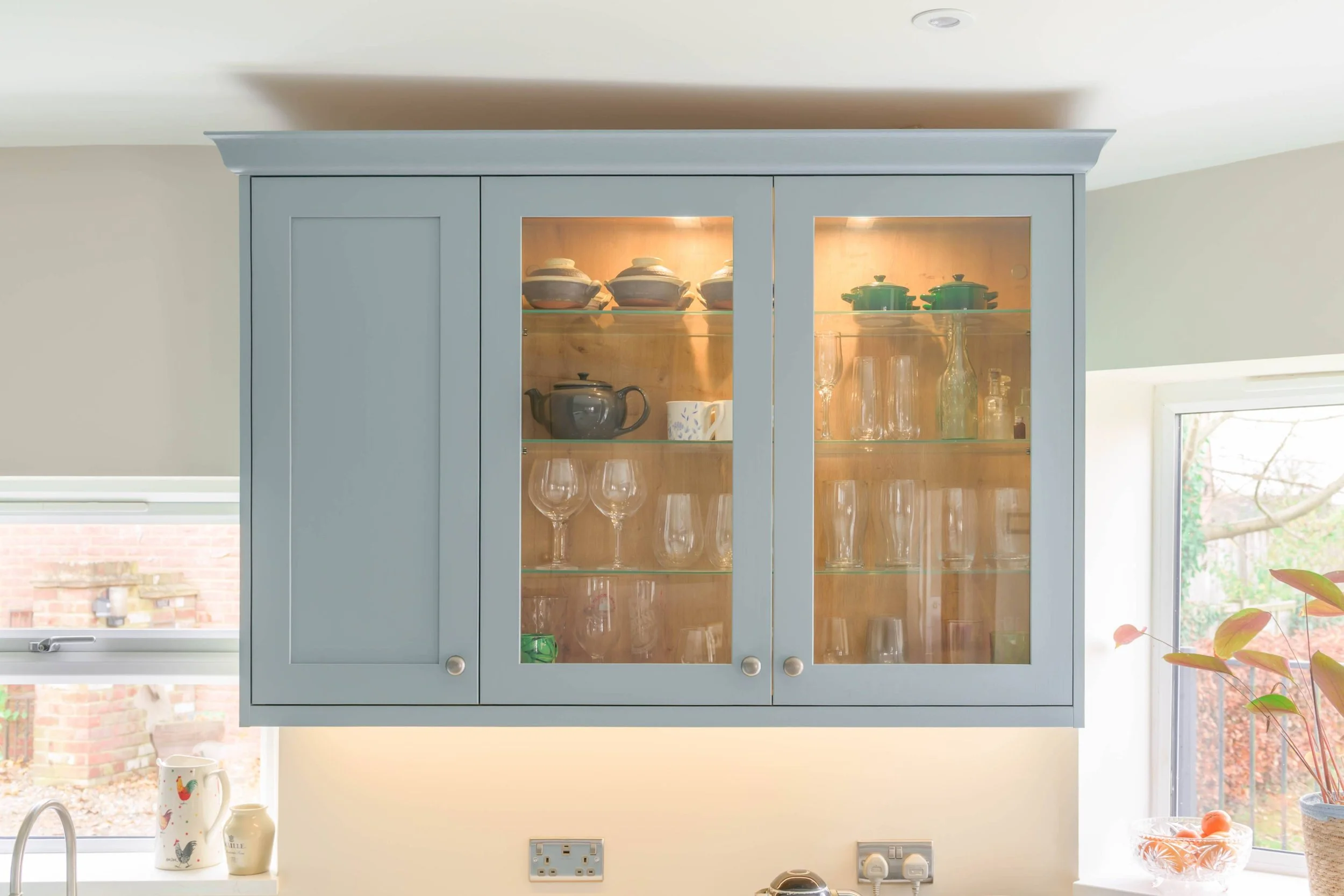 Light Teal Shaker Kitchen in Buckinghamshire 