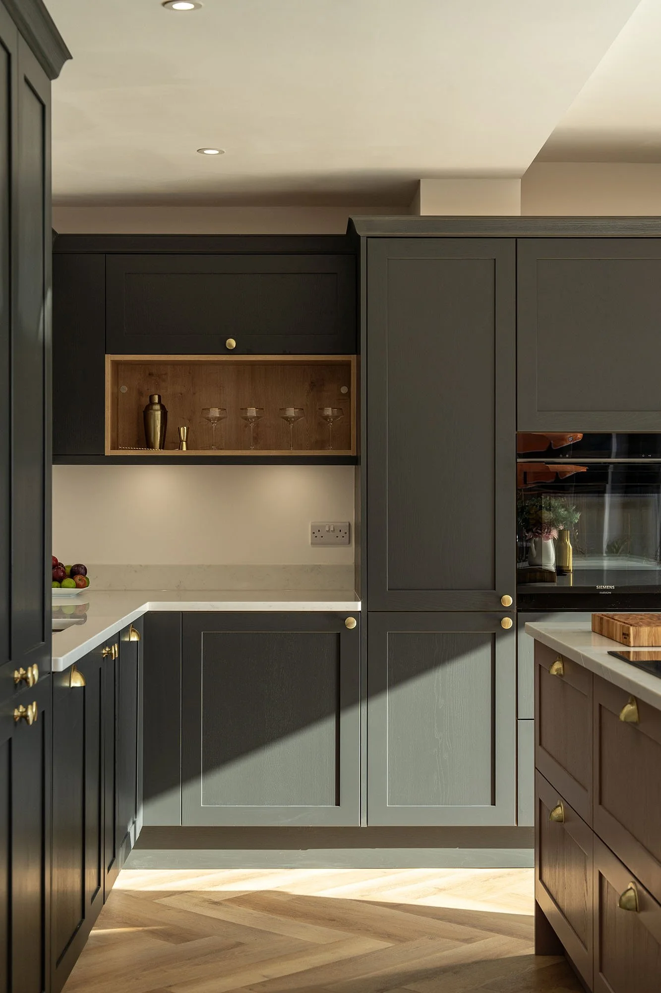 Grey Pink Shaker Kitchen Stadhampton