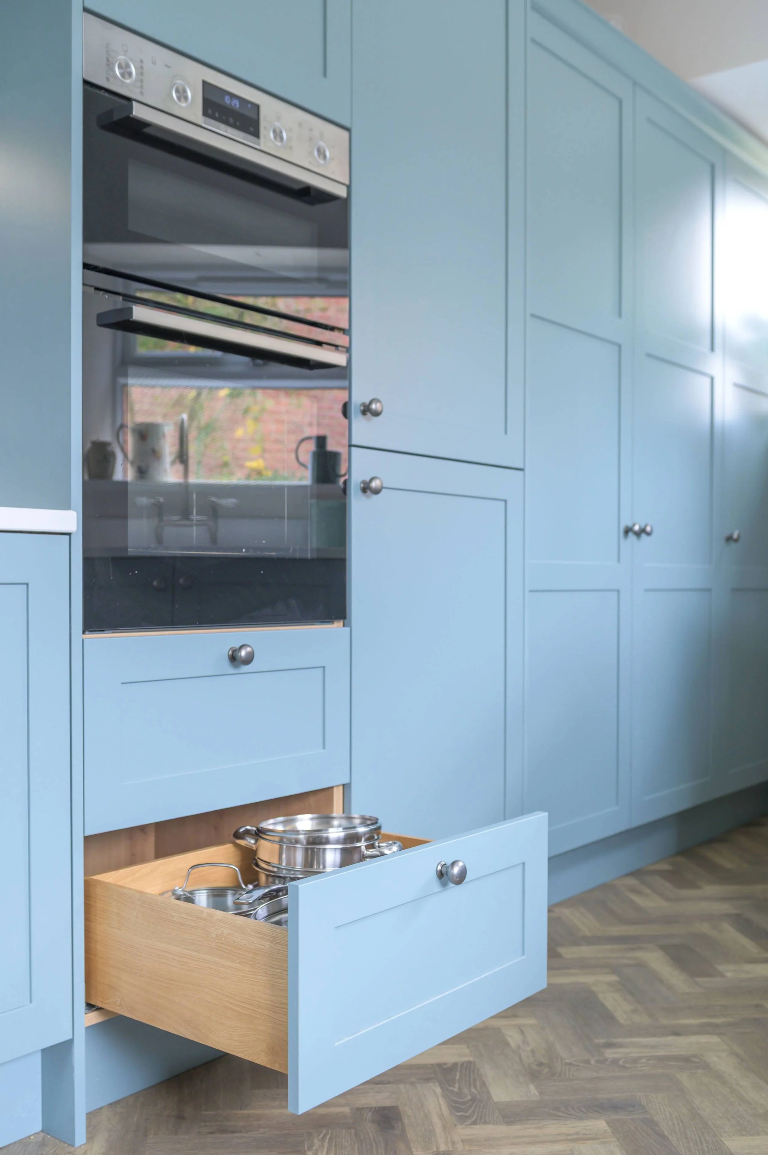 Light Teal Shaker Kitchen in Buckinghamshire 