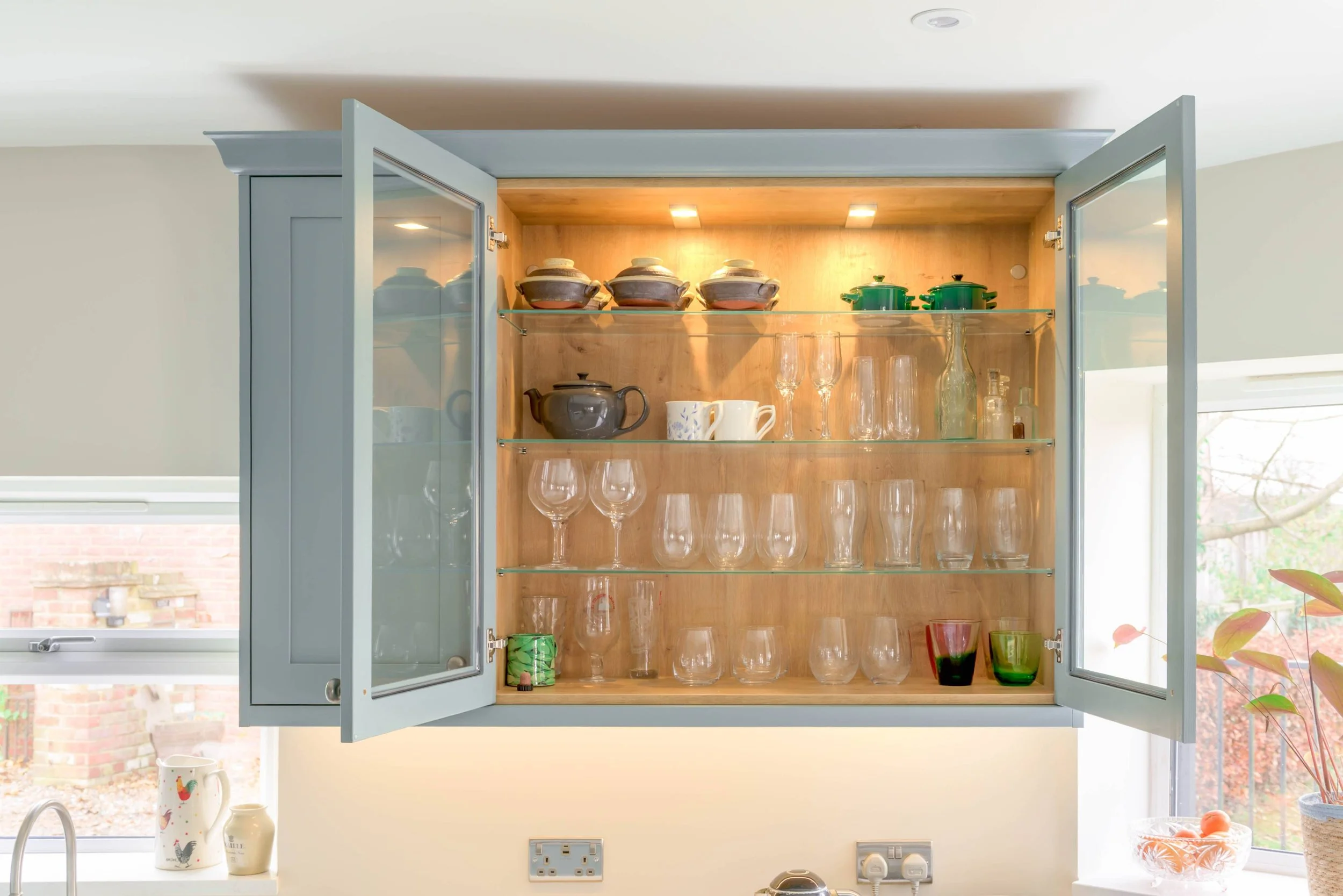 Light Teal Shaker Kitchen in Buckinghamshire 