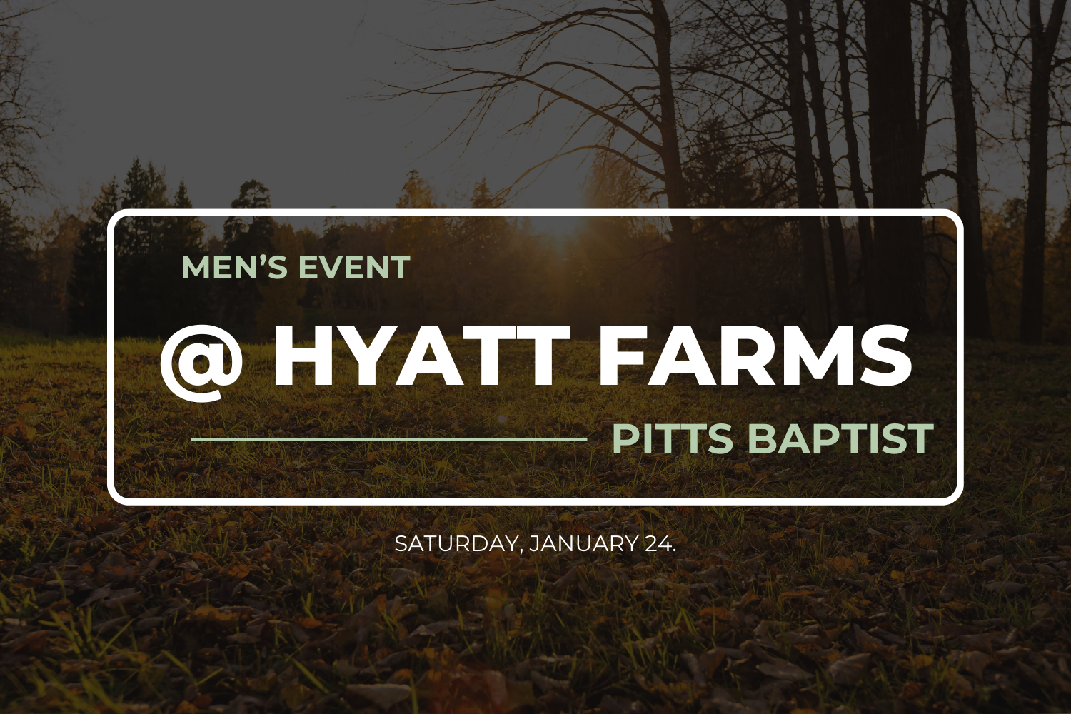 Men’s Event at Hyatt Farms