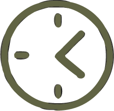 Uhr mit weißen Zeigern, die auf 3:25 zeigen.