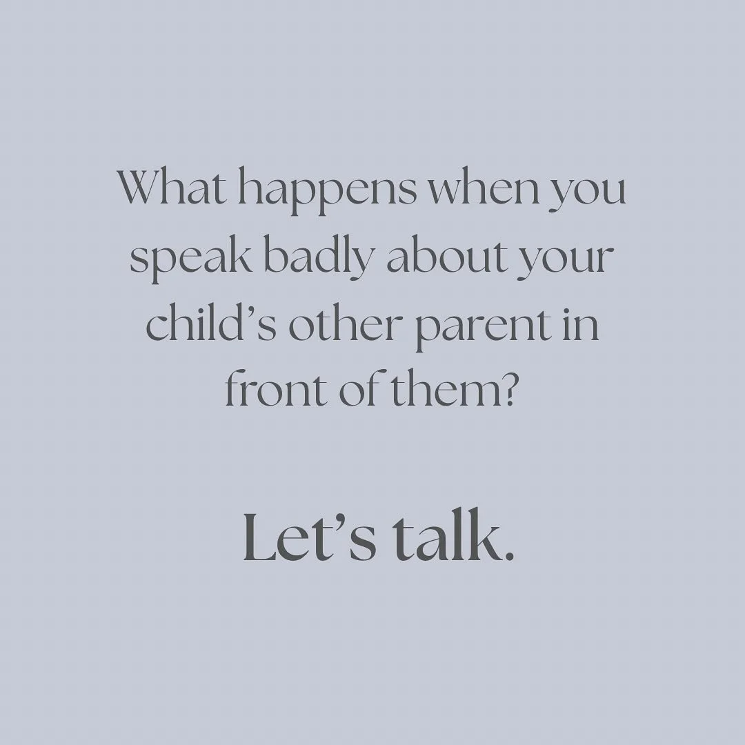 As a child psychotherapist, I&rsquo;ve seen the impact of this.

Speaking badly about your child&rsquo;s other parent in front of them&mdash;even when it feels justified&mdash;can deeply harm your child&rsquo;s sense of self.

They are made of both o