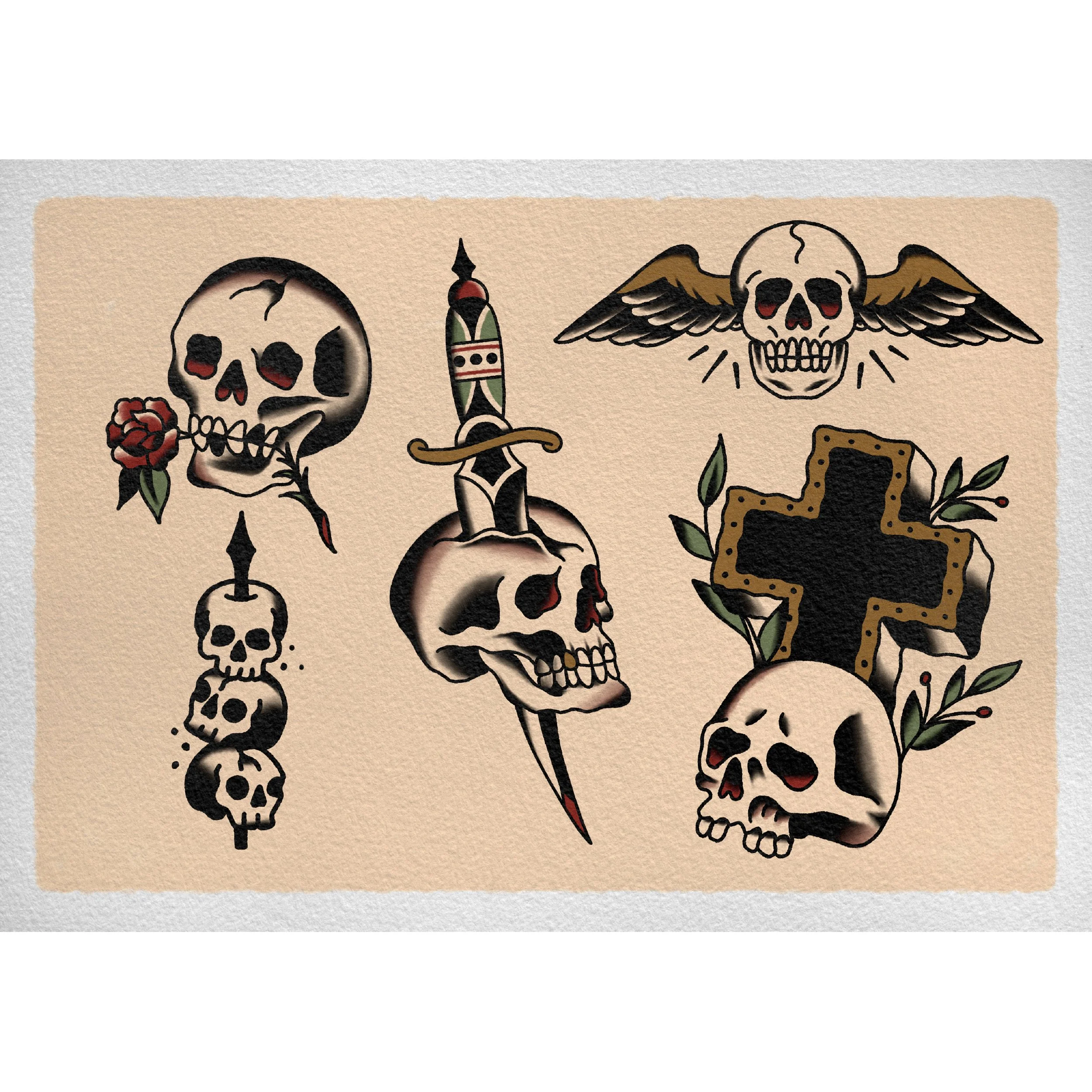 Skull flash sheet 14x11