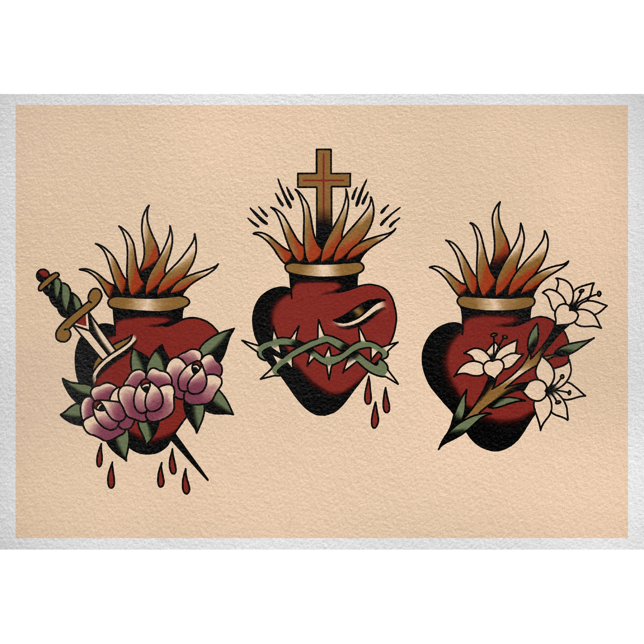 Sacred Heart family flash sheet 14x11