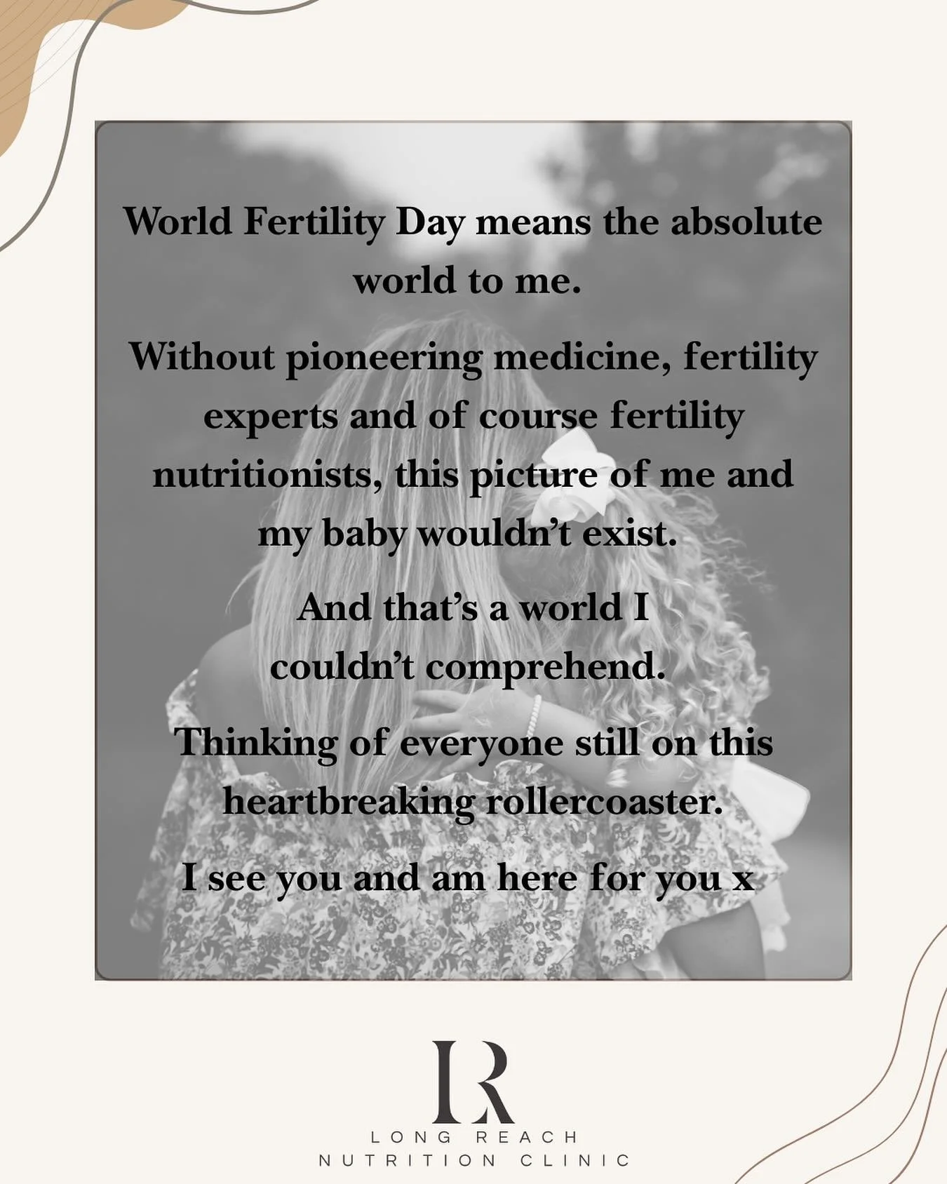 I&rsquo;m so grateful for the science and nutrition support that made my family possible. 

Now I get to support others on their fertility journey &mdash; and that means the world.

Thinking of everyone on their fertility journey today 🤍

#worldfert