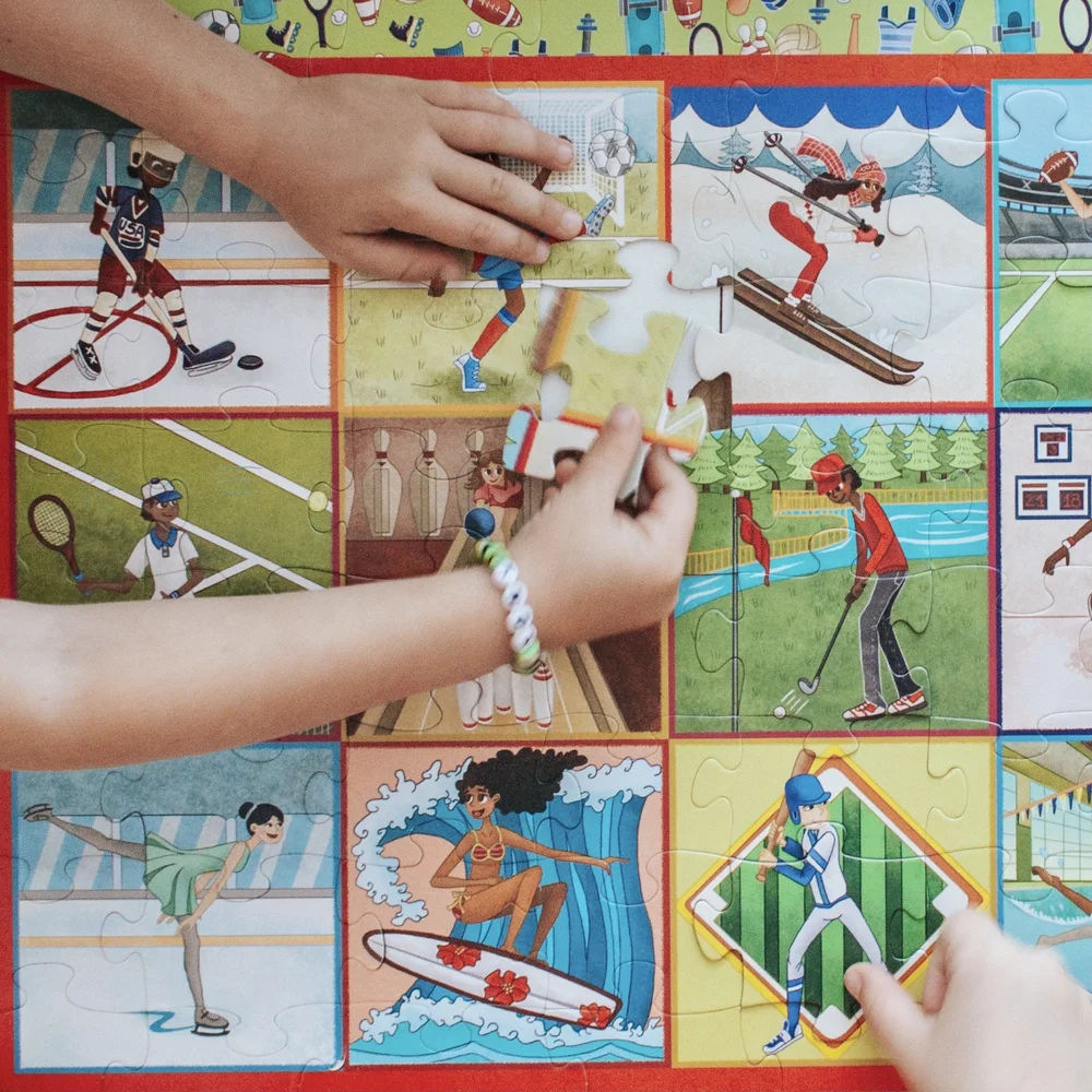 Popular Sports 100 Piece Kids Puzzle (Multicultural) — Upbounders
