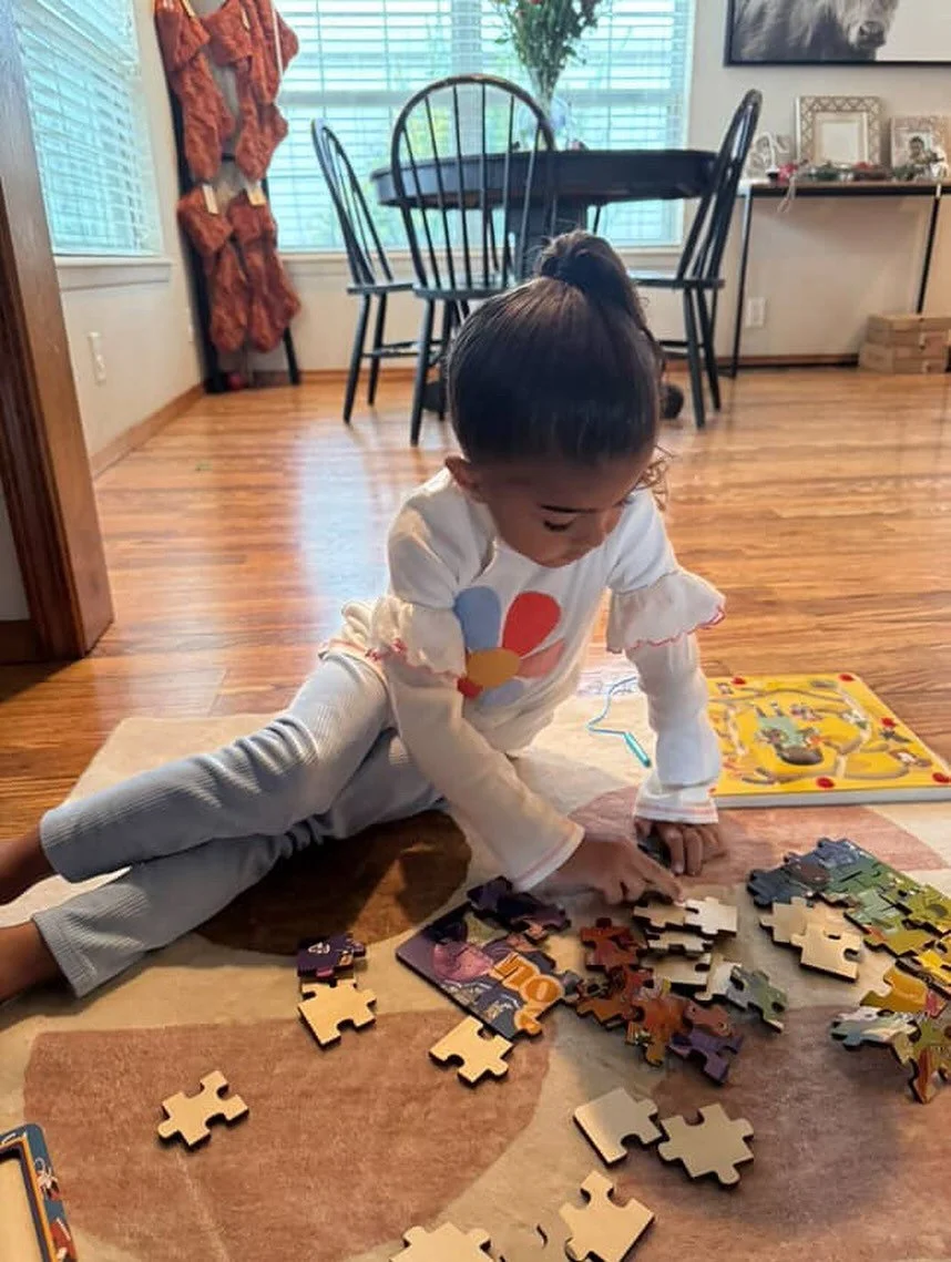 With every piece they place, they&rsquo;re building skills, confidence, and imagination. (Photo: @simonebrookesmith )

#imagination #kids #toddlers #puzzle